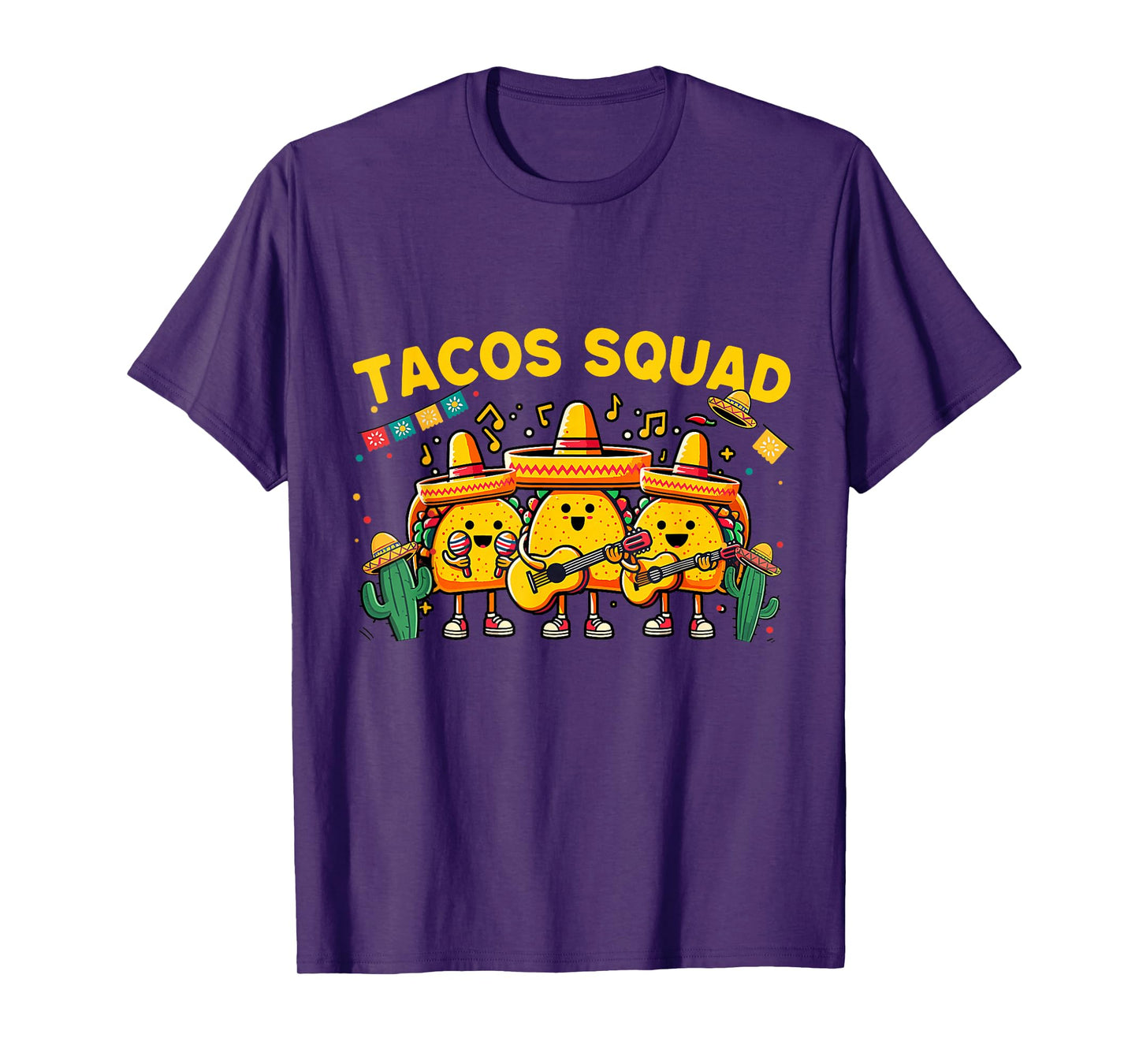 Taco Squad Guitar Mexico Cuisine Food Lover Men Women T-Shirt