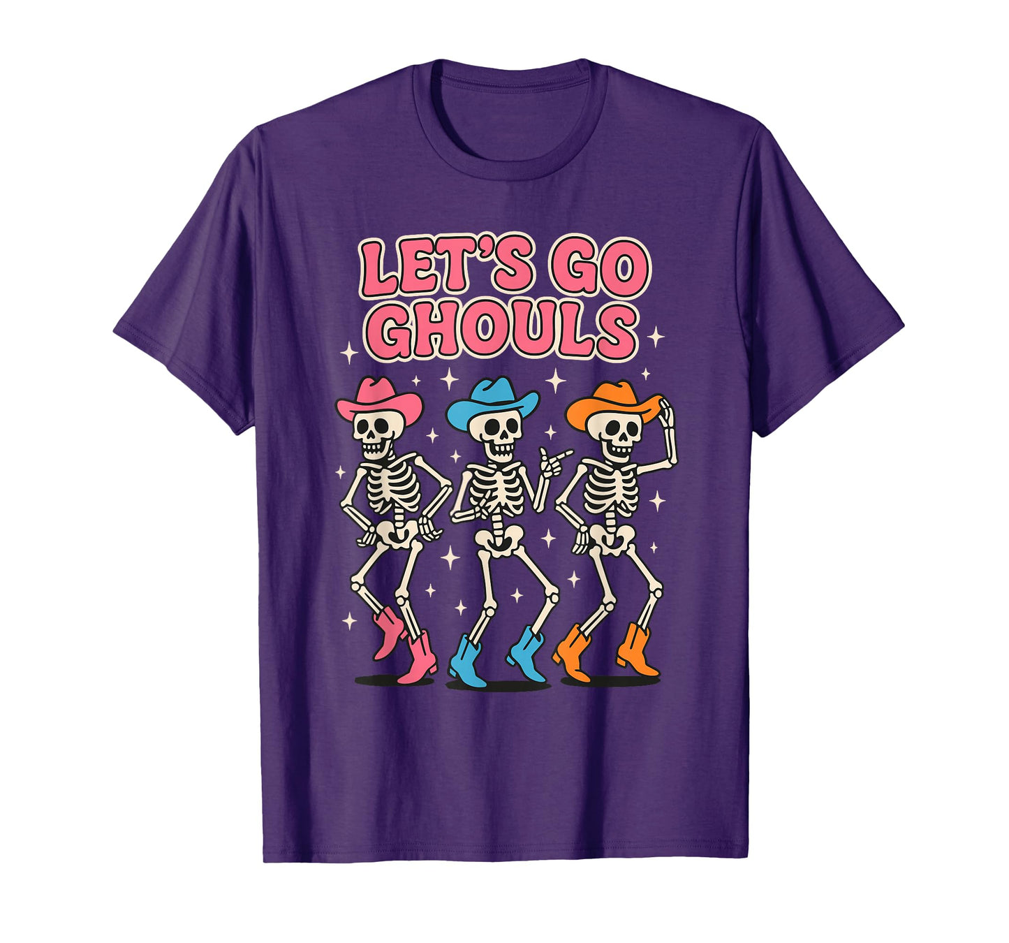 Halloween Lets Go Ghouls Skeleton T-Shirt