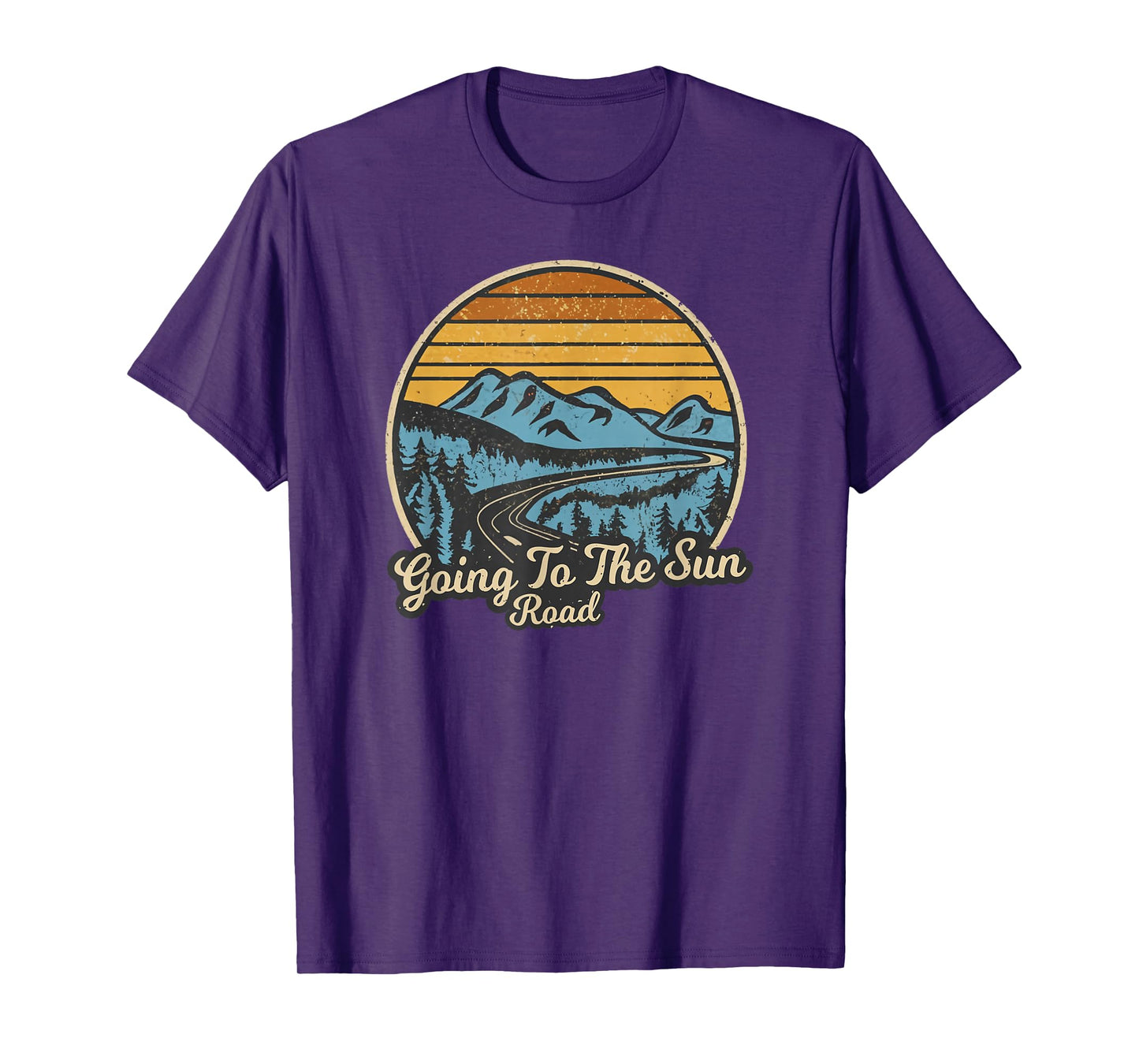 Going To The Sun Road Glacier National Park Retro T-Shirt