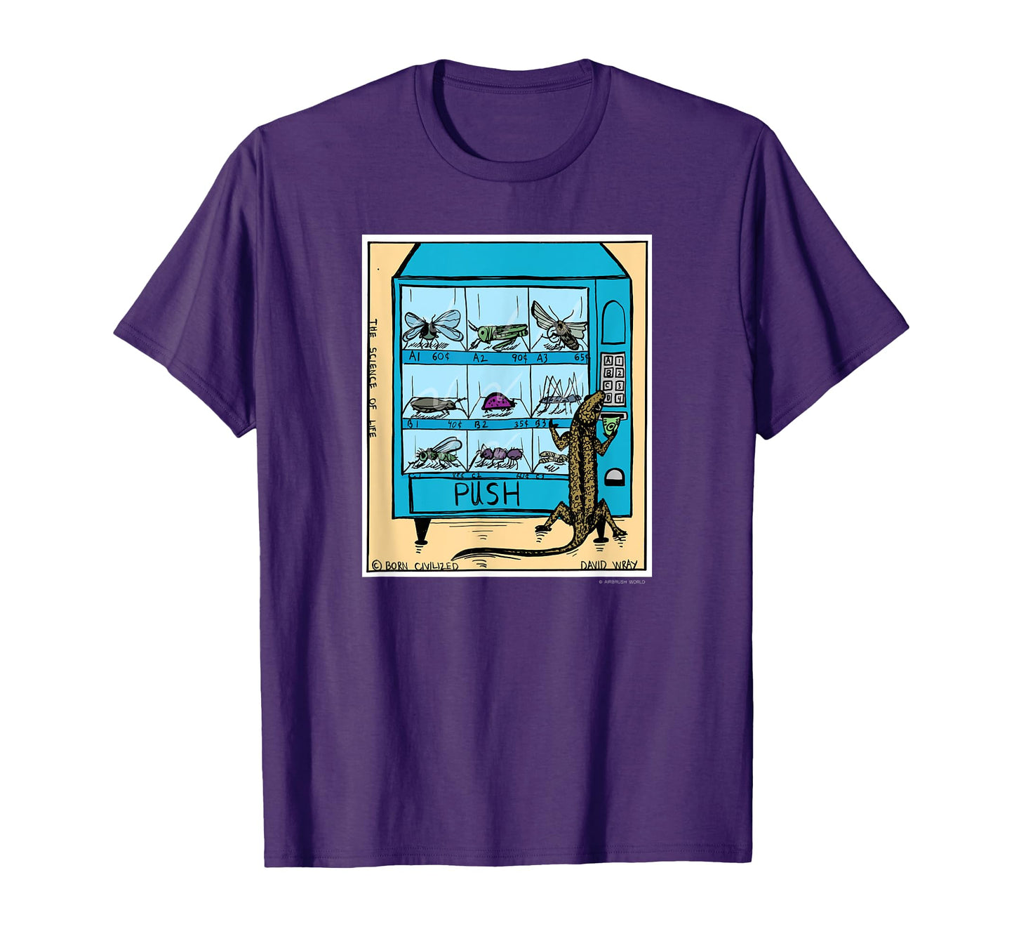 Reptile Vending Machine Funny Lizard T-Shirt Novelty Gift T-Shirt