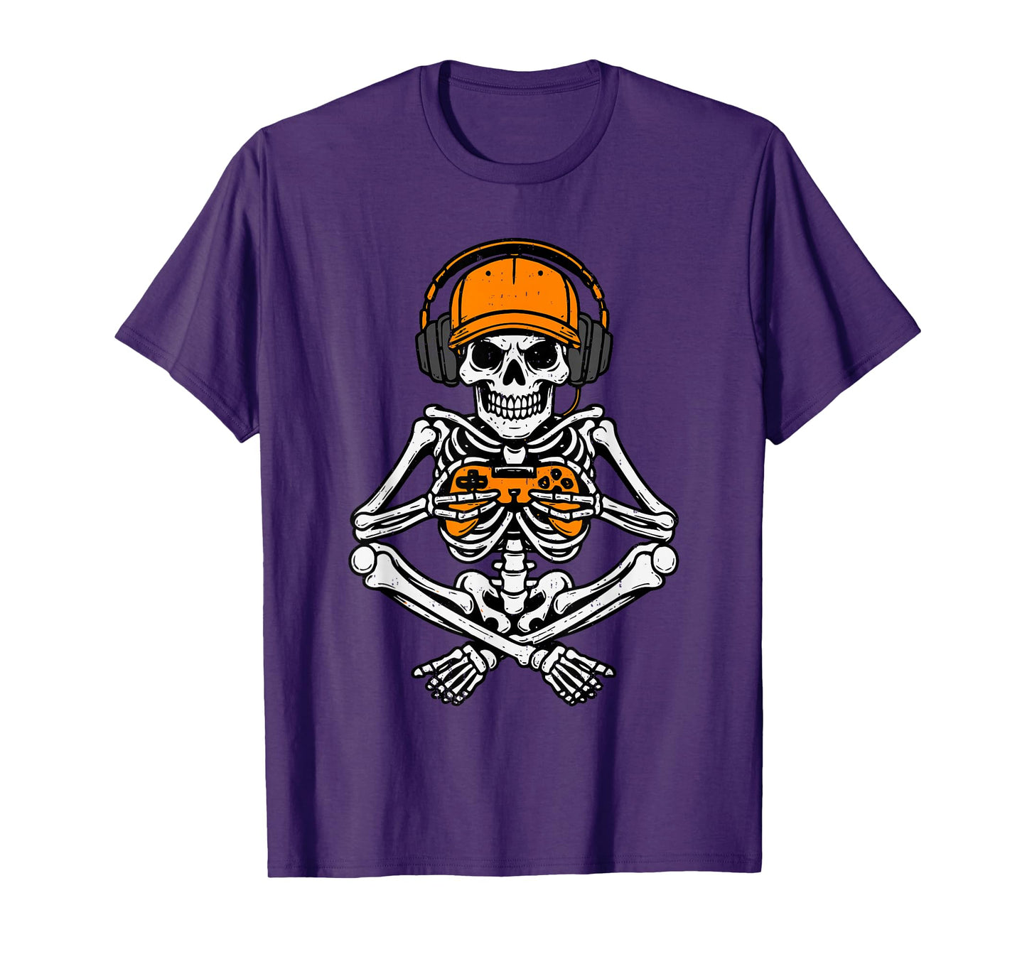 Skeleton Gamer Video Gaming Halloween Costume Boy Teen Kid T-Shirt