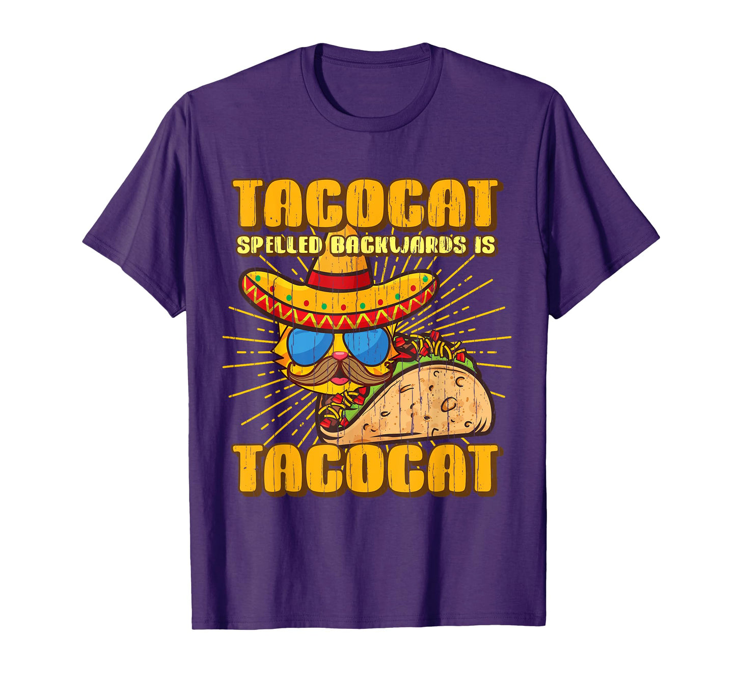 Tacocat Spelled Backwards Gift for Cats and Taco Lover T-Shirt