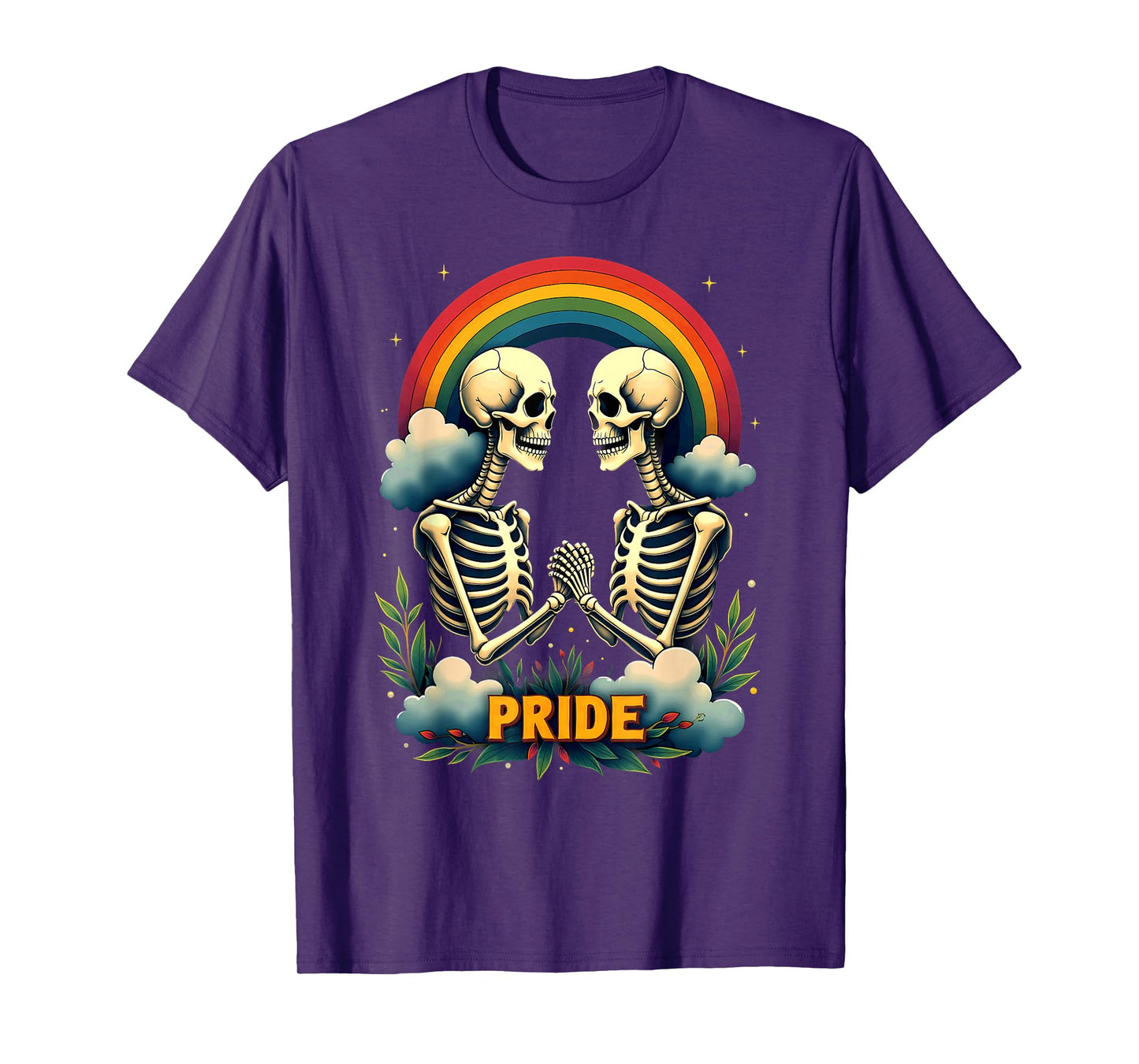 Tarot Card Pride LGBT Gay Lesbian Rainbow Skeleton Halloween T-Shirt