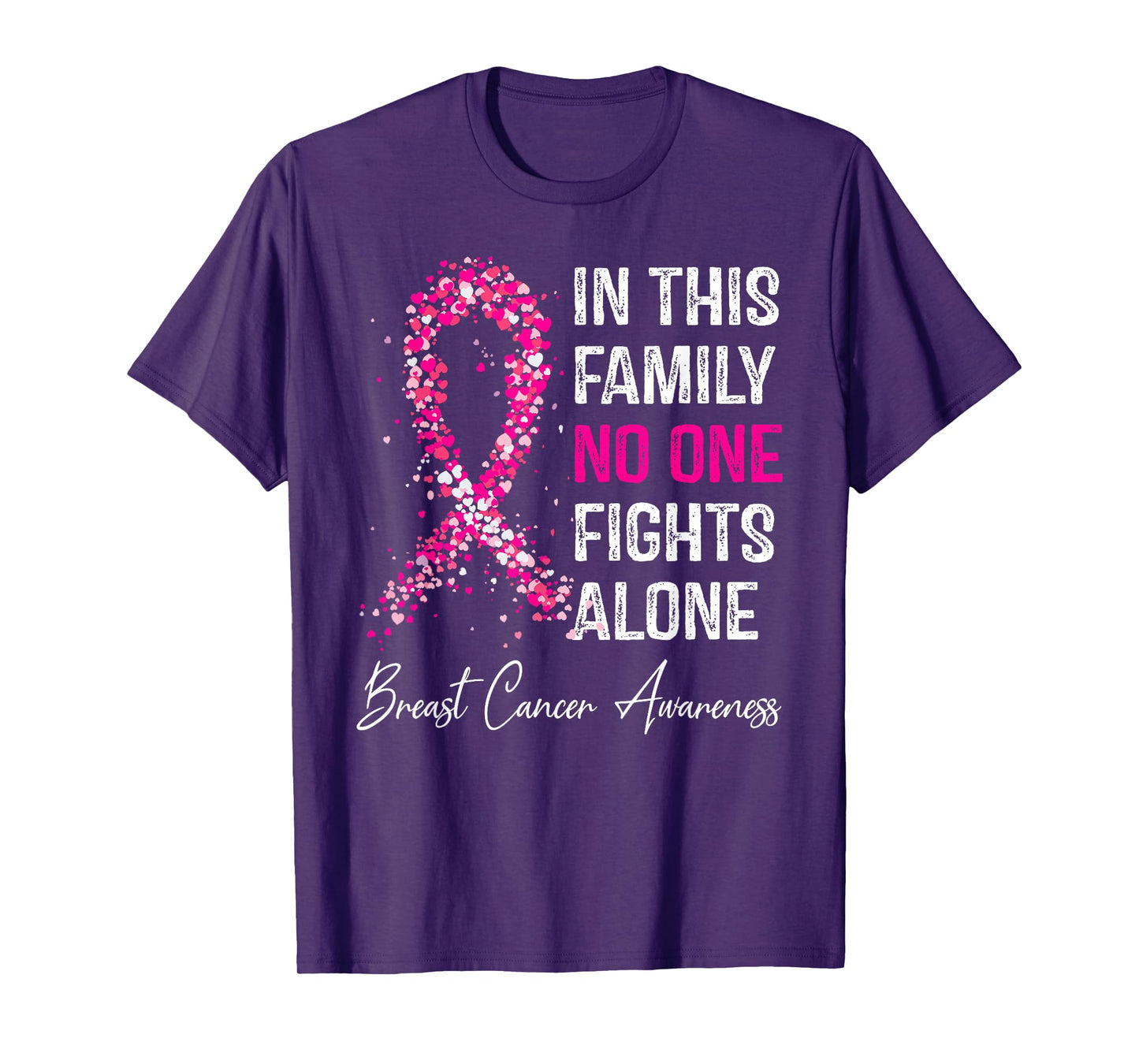 Breast Cancer Awareness in This Family Nobody Fights Alone T-Shirt