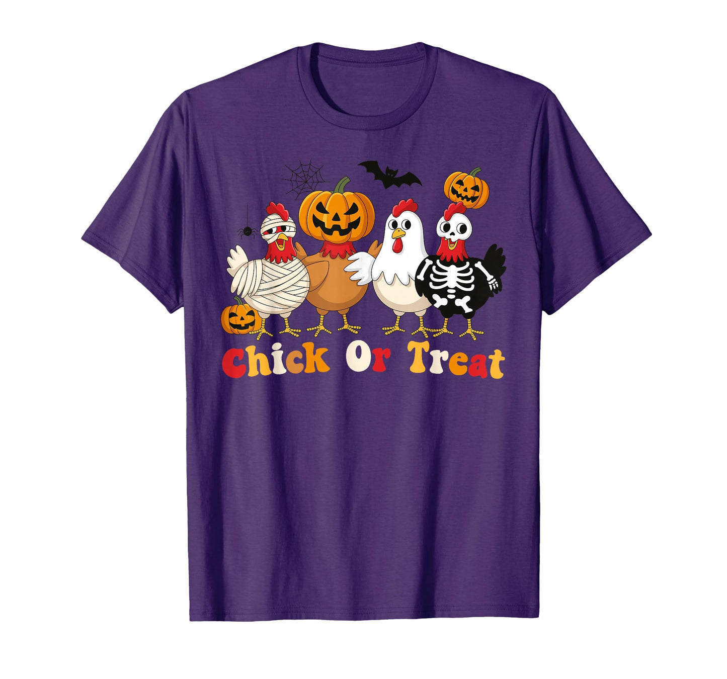 Funny Chick Or Treat Chickens Ghost Witchy Halloween T-Shirt