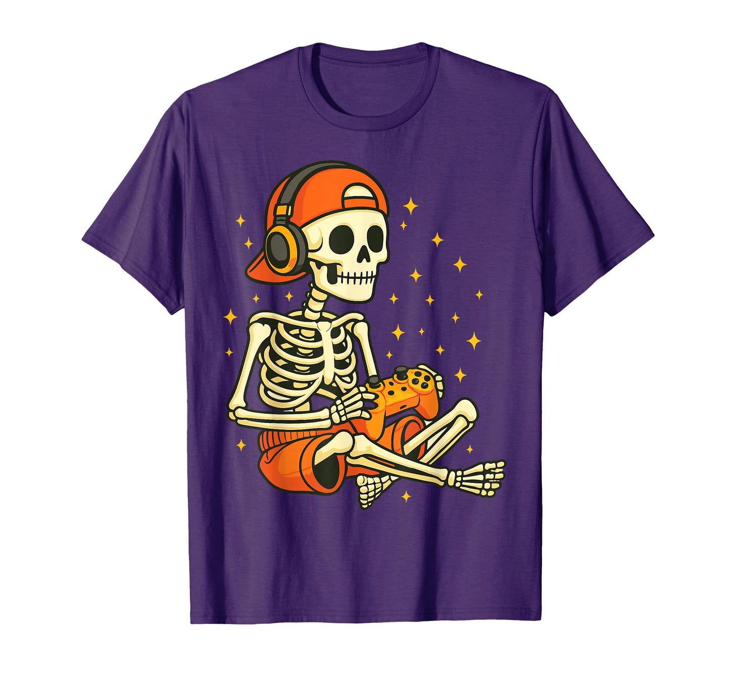 Skeleton Gamer Funny Halloween Gaming Costume Tee T-Shirt