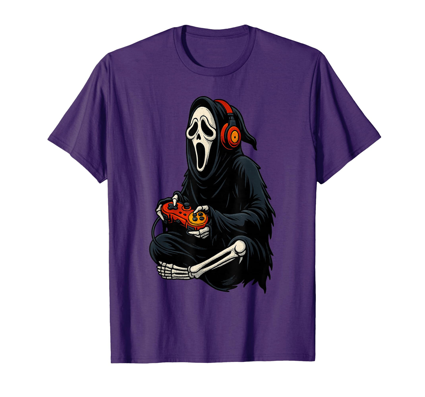 Halloween Skeleton Gamer Video Gaming Kids Men Boys Tees T-Shirt
