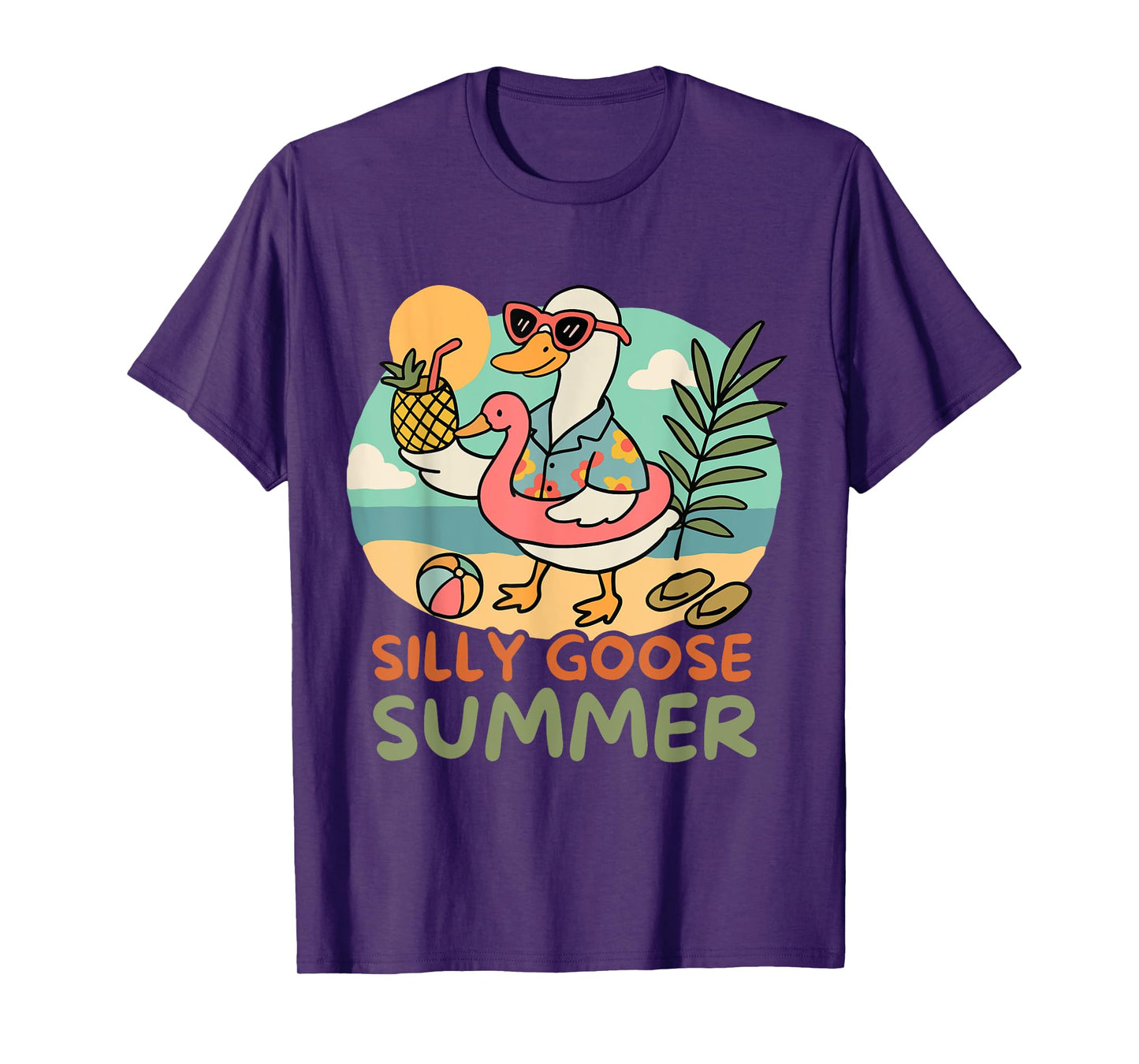 Silly Goose Summer Funny Summer Last Day School Teacher T-Shirt