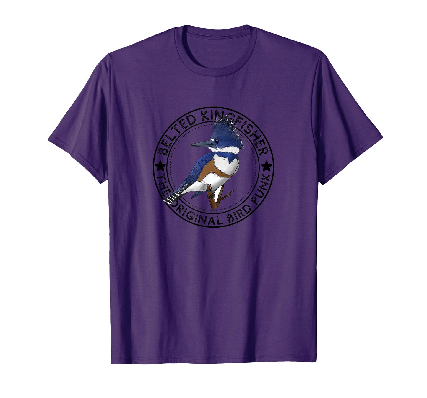 Belted Kingfisher The Original Bird Punk T-Shirt