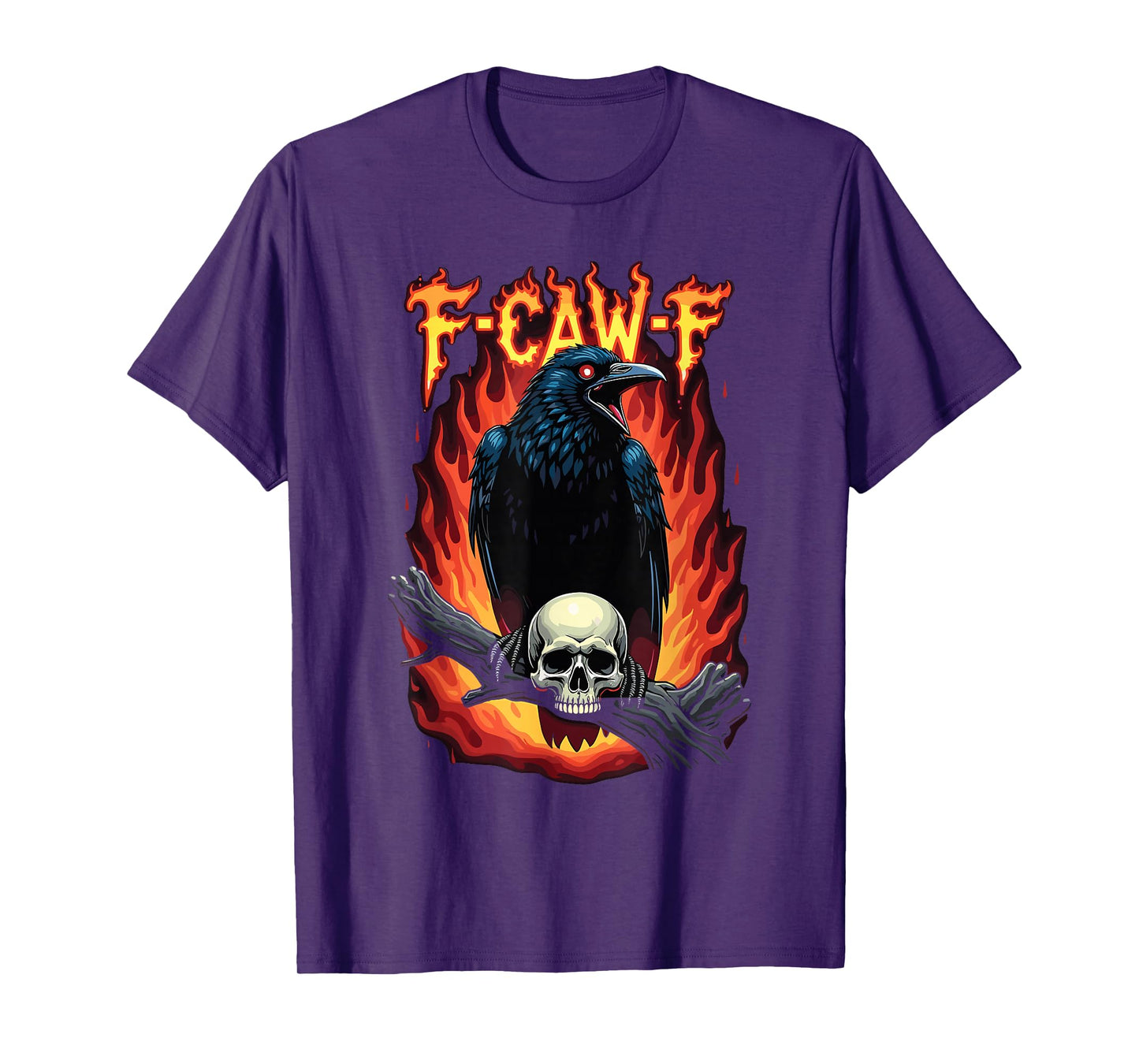 F-Caw-F Funny Crow Halloween Gothic Bird Artwork T-Shirt