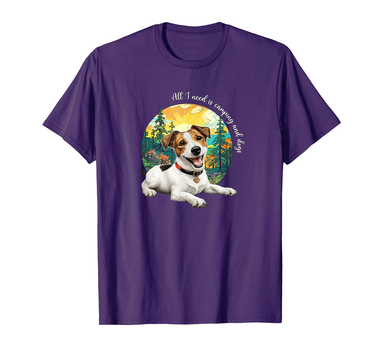 Mens Womens JRT Dog Lover Nature Camping Jack Russell T-Shirt