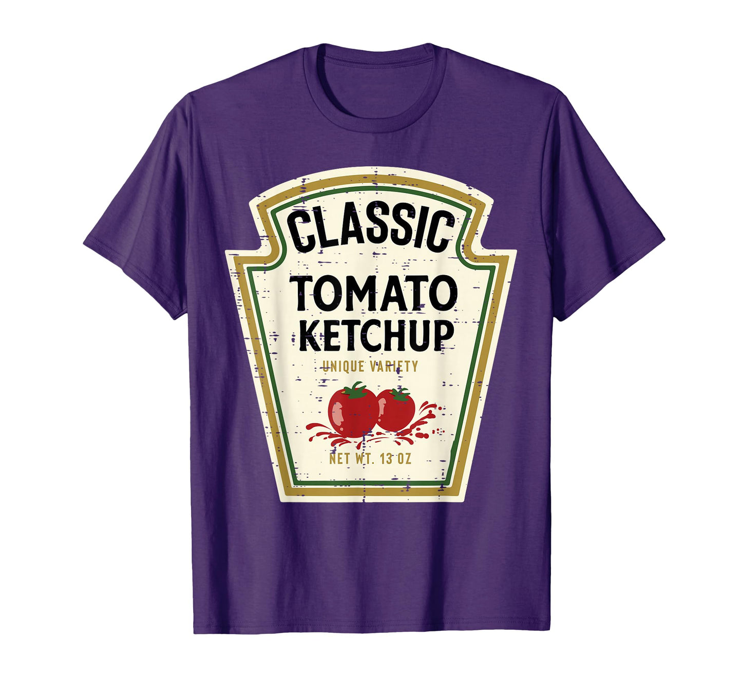 Halloween Tomato Ketchup Food Matching Costume Women Men Kid T-Shirt