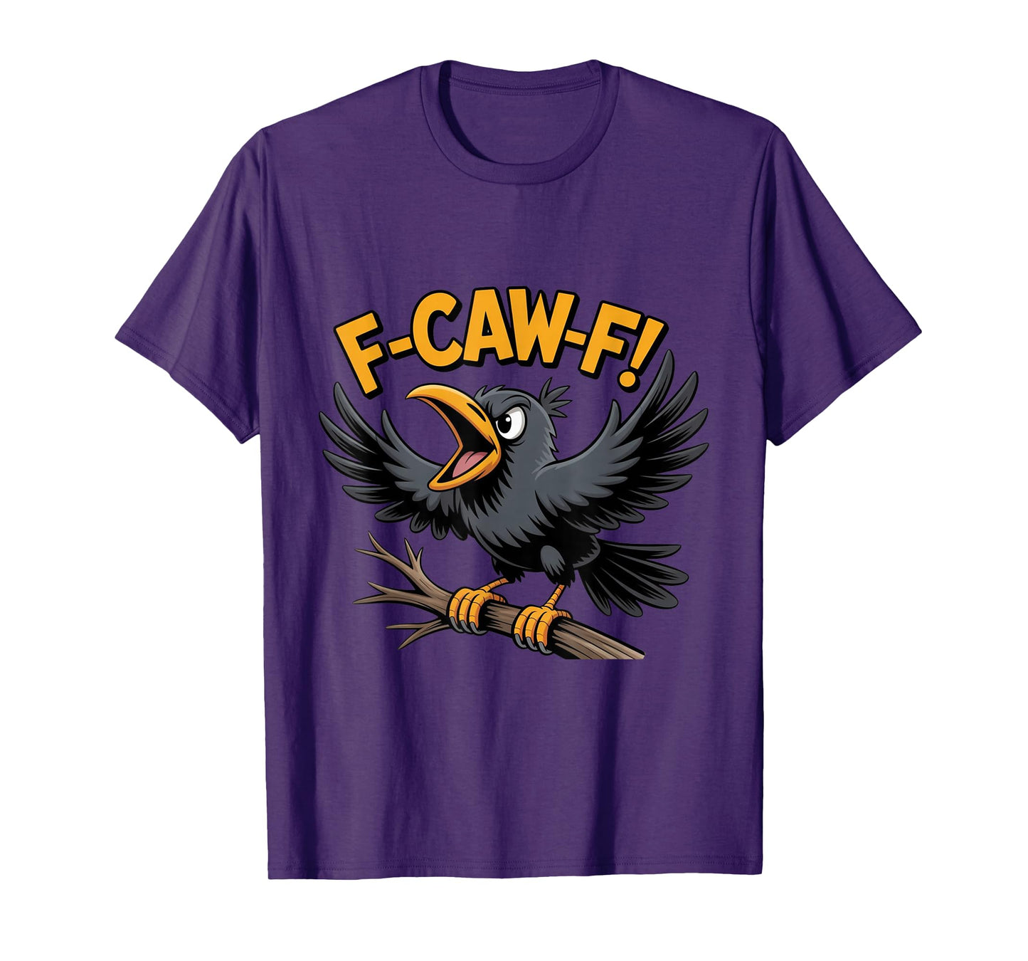 F-Caw-F Crow Funny Halloween and Fall Graphic Tee T-Shirt