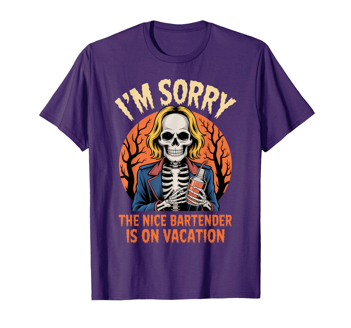 I'm Sorry Bartender Skeleton Humor for Halloween Enthusiasts T-Shirt