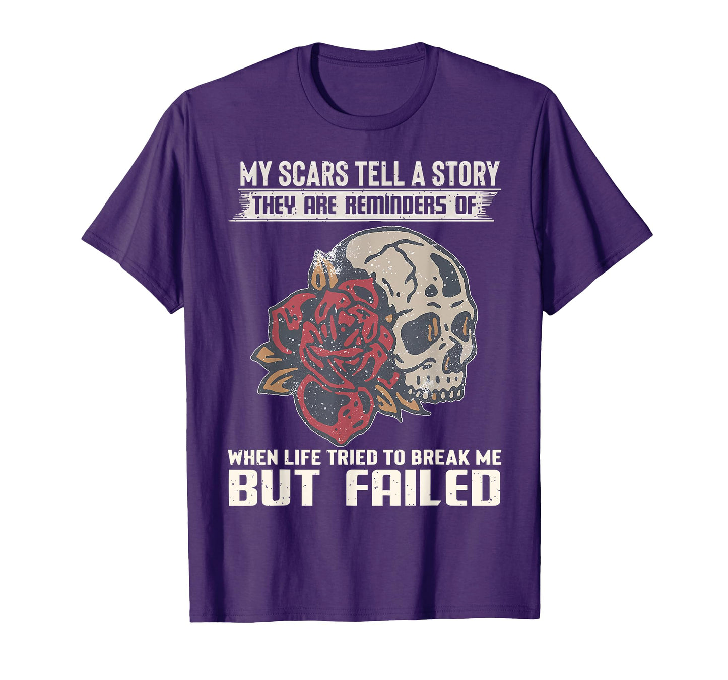 My Scars Tell A Story They are Reminders Funny Skull Vintage T-Shirt