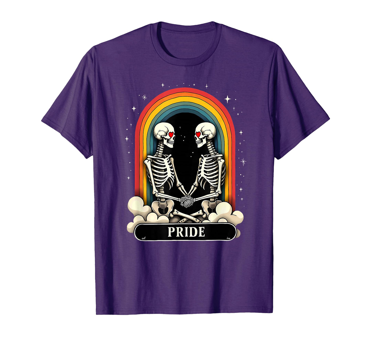 Tarot Card Pride LGBT Gay Lesbian Rainbow Skeleton Halloween T-Shirt