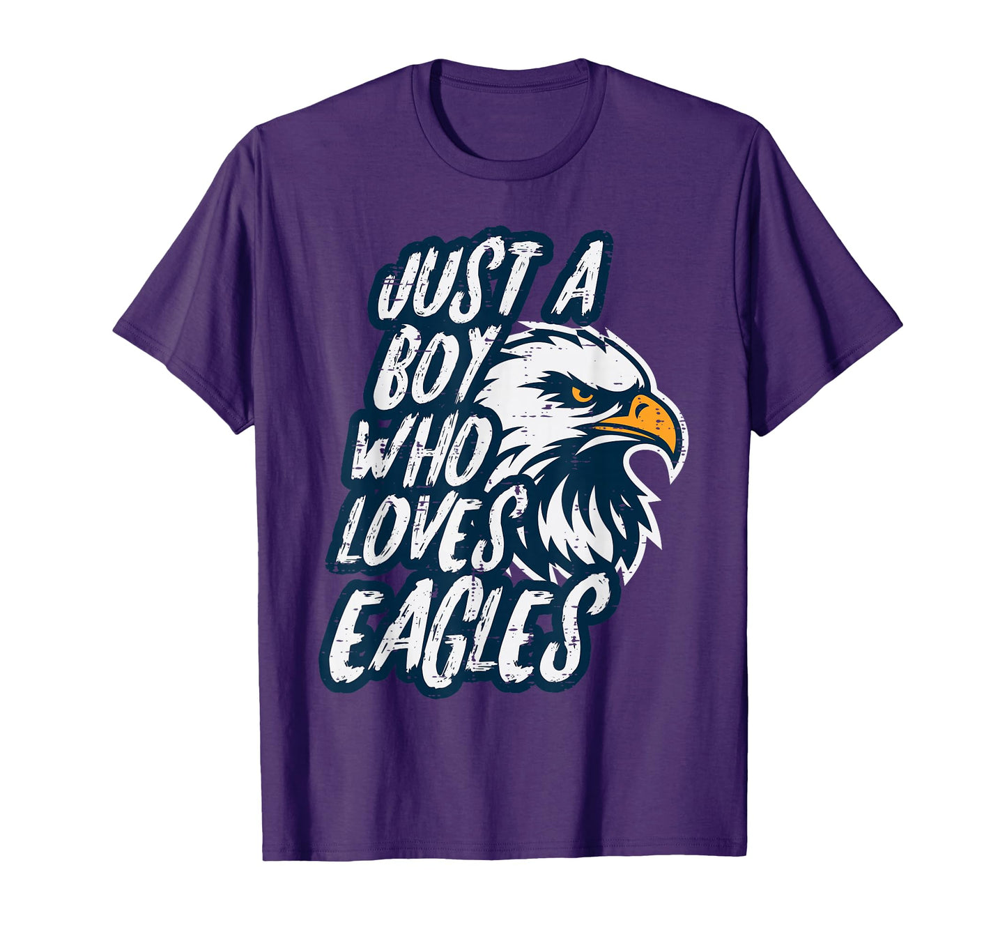 Just Boy Who Loves Bald Eagle Wildlife Boys Kids Men T-Shirt