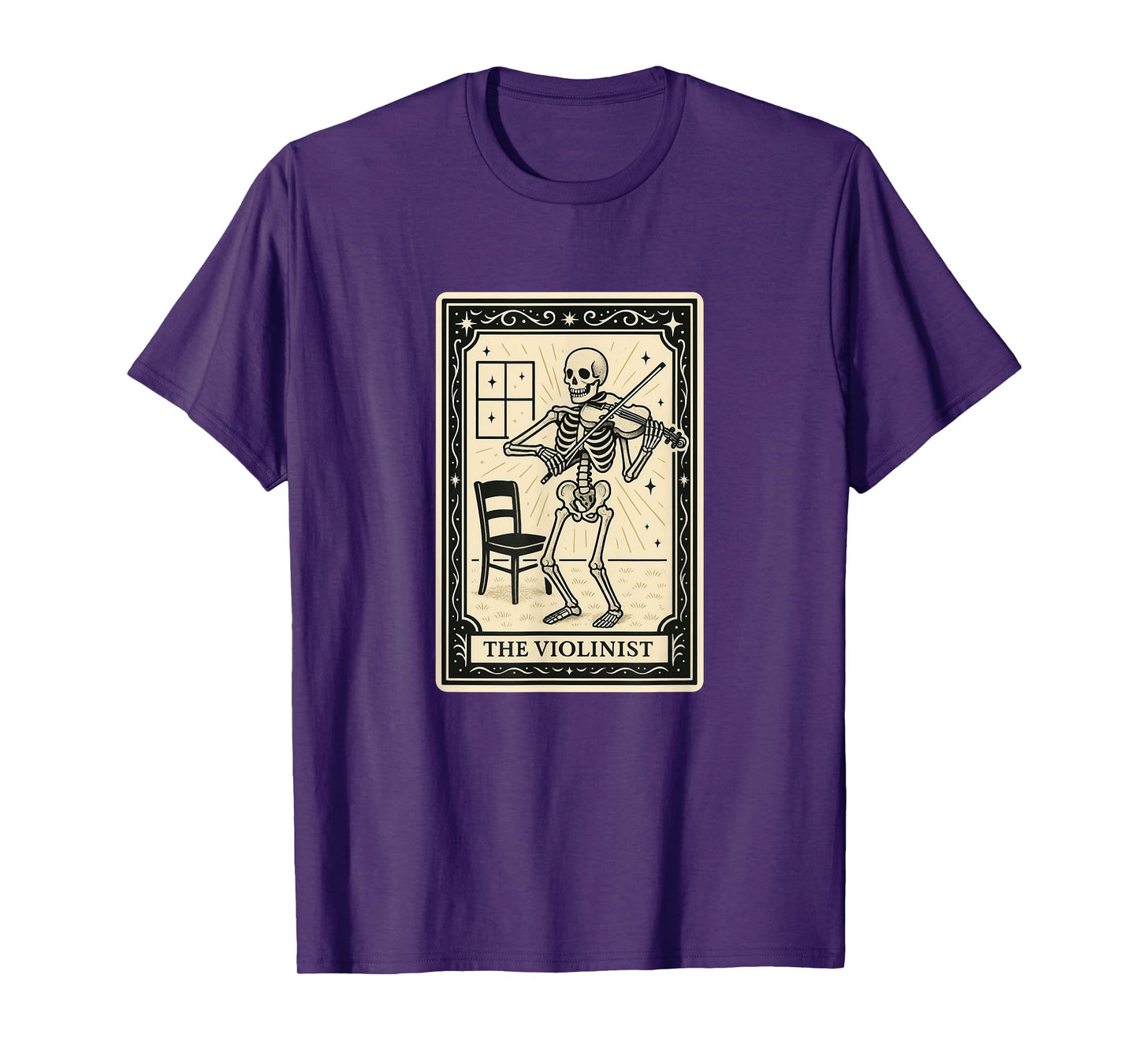 The Violinist Tarot Card - Halloween Spooky Gothic Violin T-Shirt