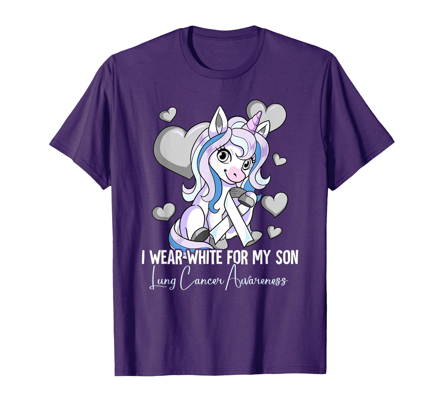 I Wear White For My Son Lung Cancer Awareness T-Shirt