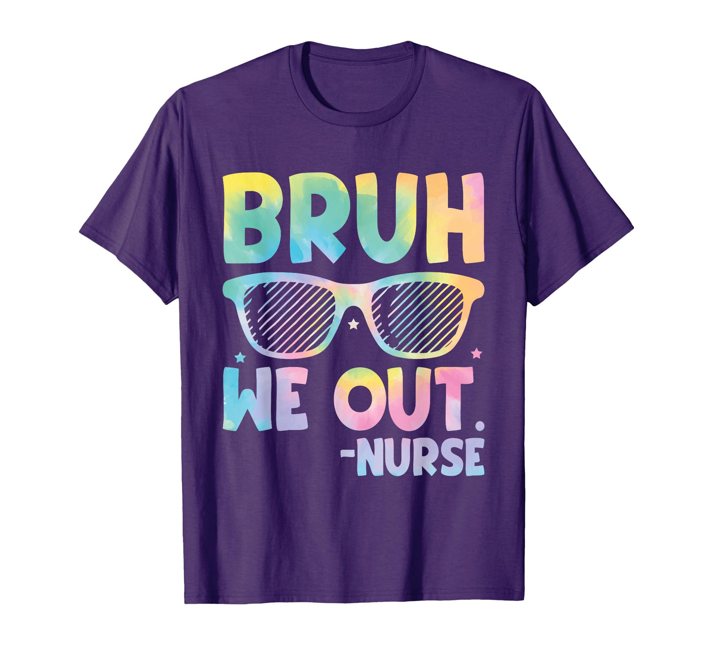 Bruh We Out Nurse End Of School Year Teacher Summer Retro Men Women Kids T-Shirt