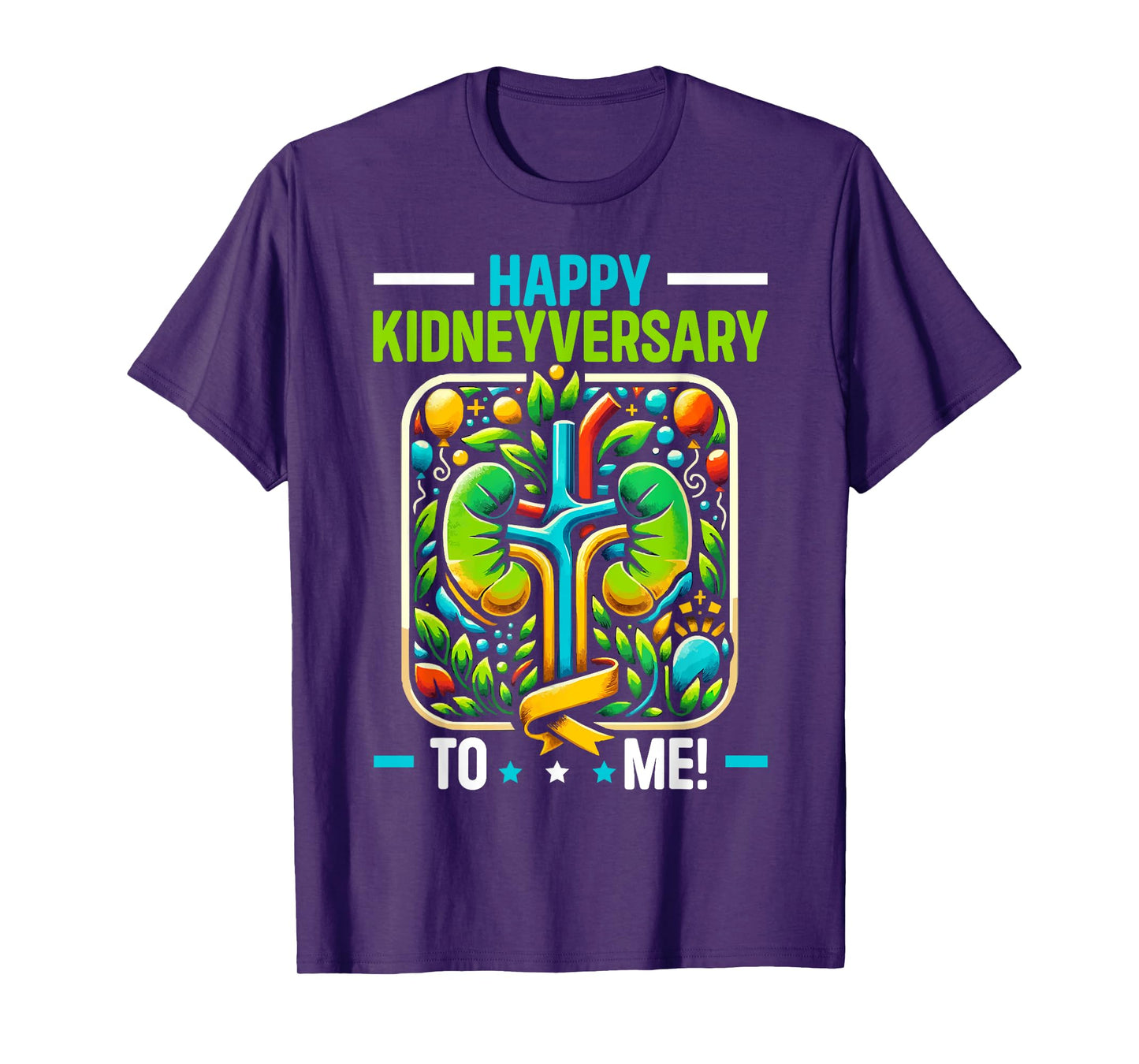 Kidney Anniversary Kidney Transplant Organ Donation T-Shirt, Small, Black
