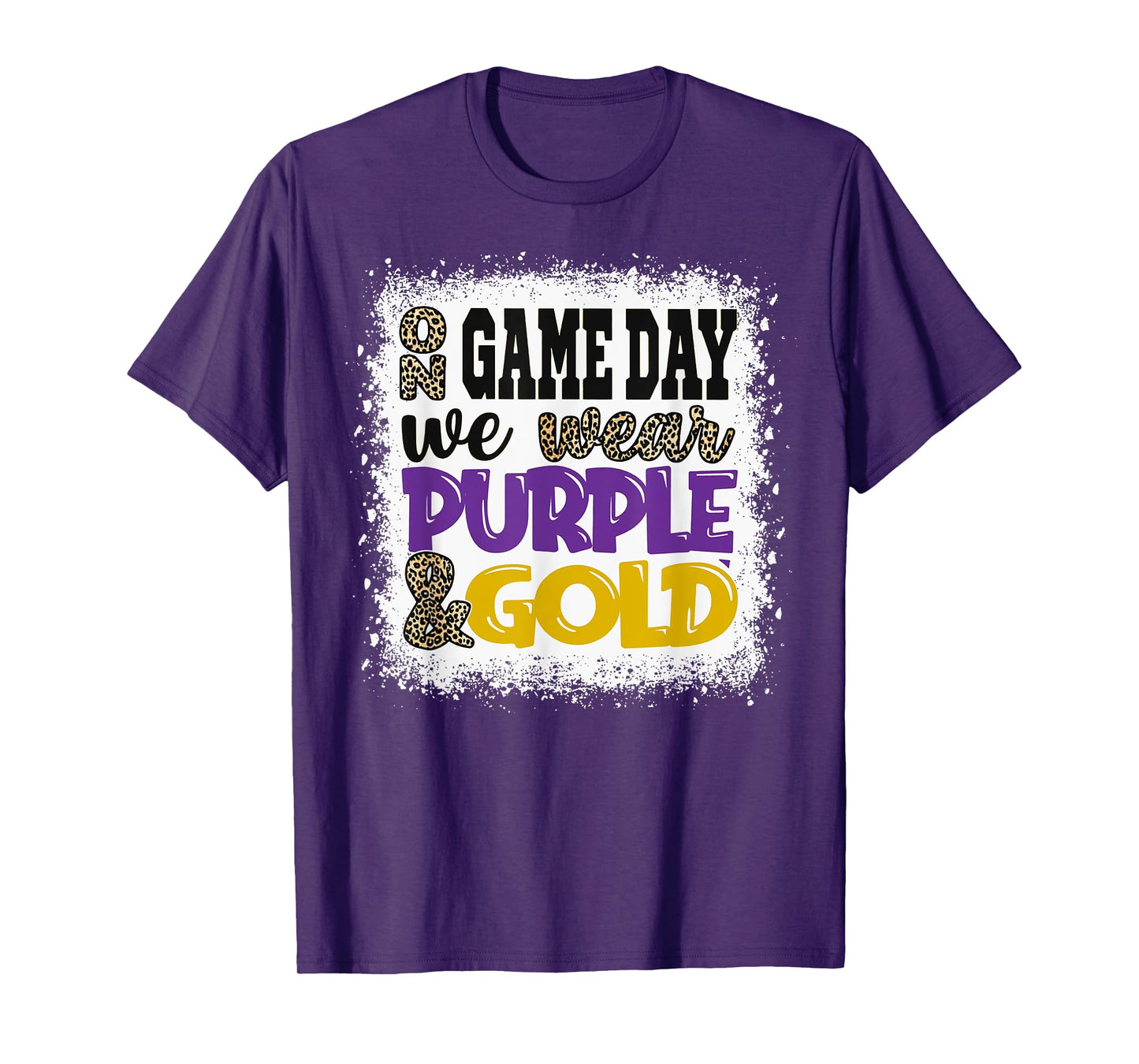 On Gameday Football We Wear Purple and Gold Game Day T-Shirt