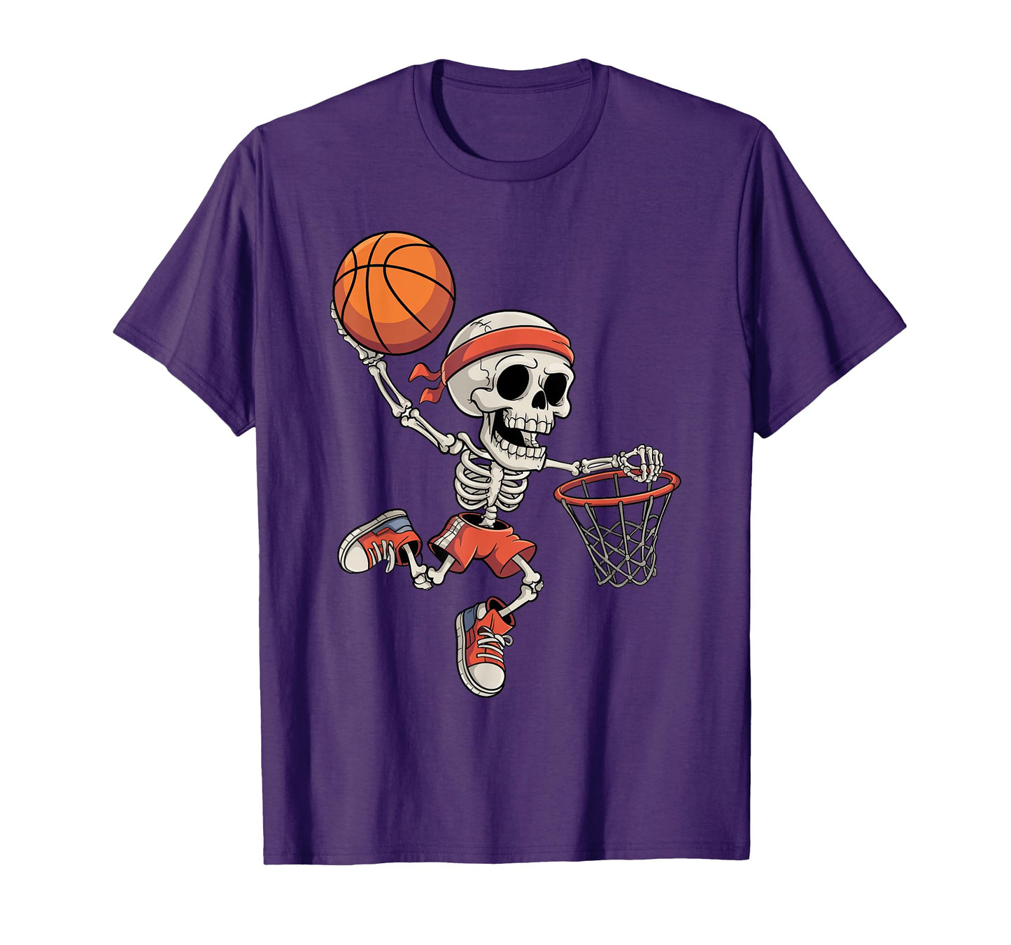 Skeleton Basketball Funny Halloween Costume Basketball Fans T-Shirt