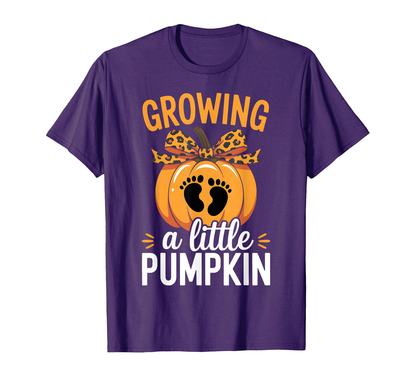Growing A Little Pumpkin Thanksgiving Pregnancy Happy Fall T-Shirt