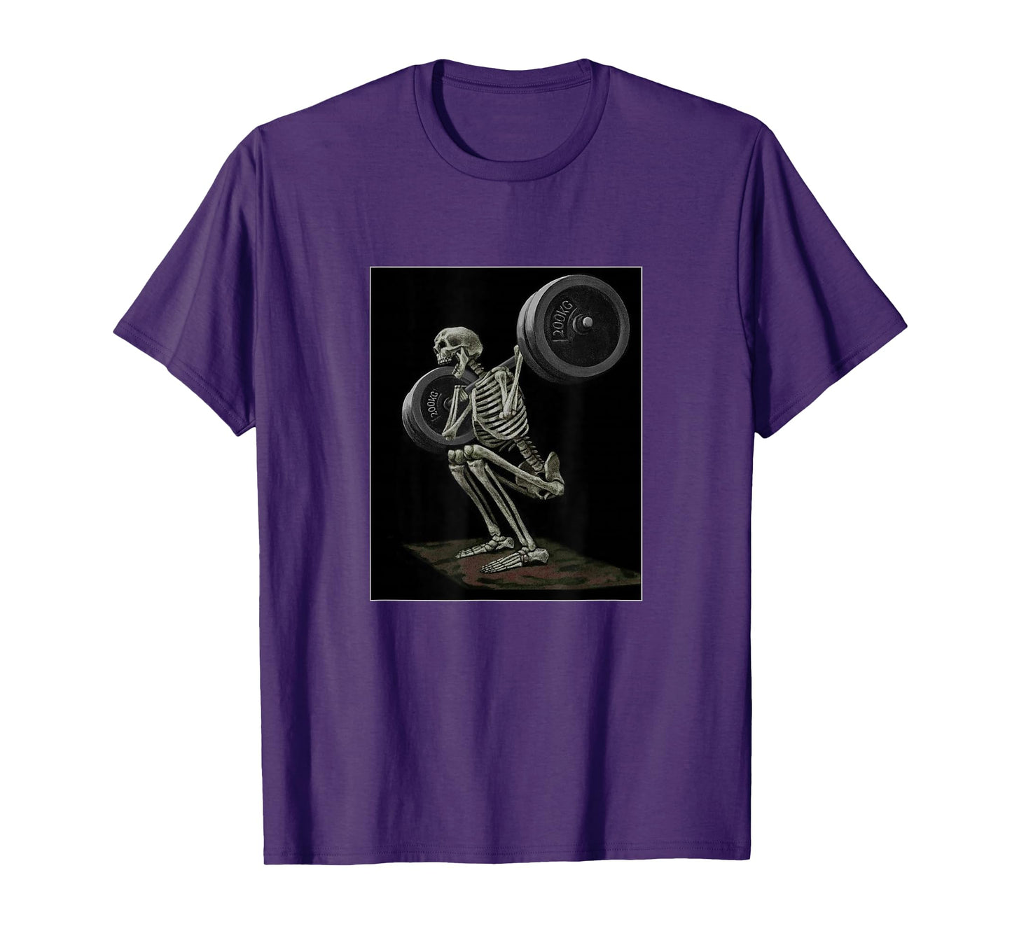 Skeleton Squat Training Weightlifting Funny Gym T-Shirt
