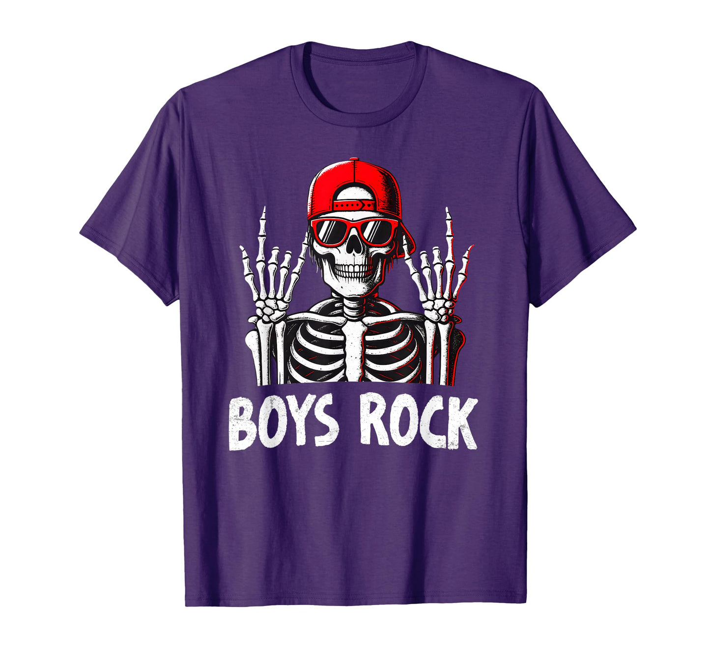 Boys Rock, Rock'n Roll Boy, Skeleton Rocker Cool Punk Rock T-Shirt