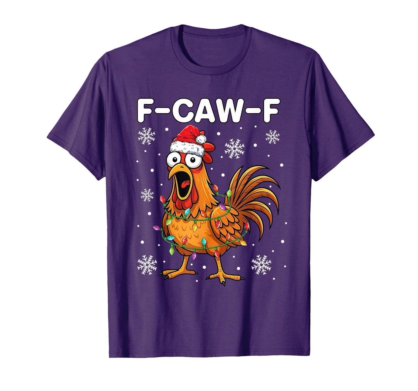 F-Caw-F Chicken Funny Christmas Rooster Meme T-Shirt