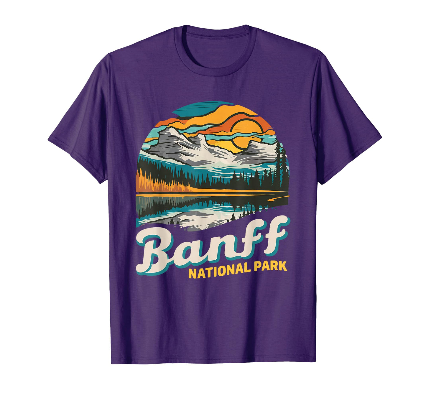 Banff National Park Vintage Men Women Hiking Souvenir T-Shirt