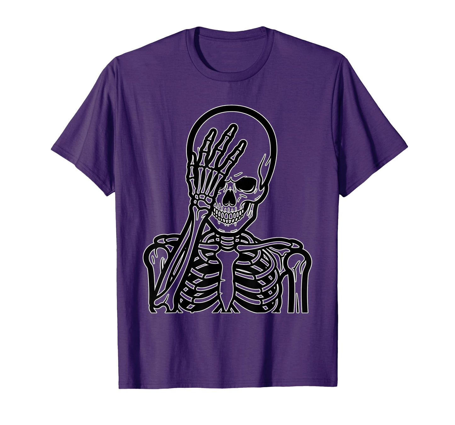 Sarcastic Skeleton Facepalm Tee Funny Meme Gifts T-Shirt