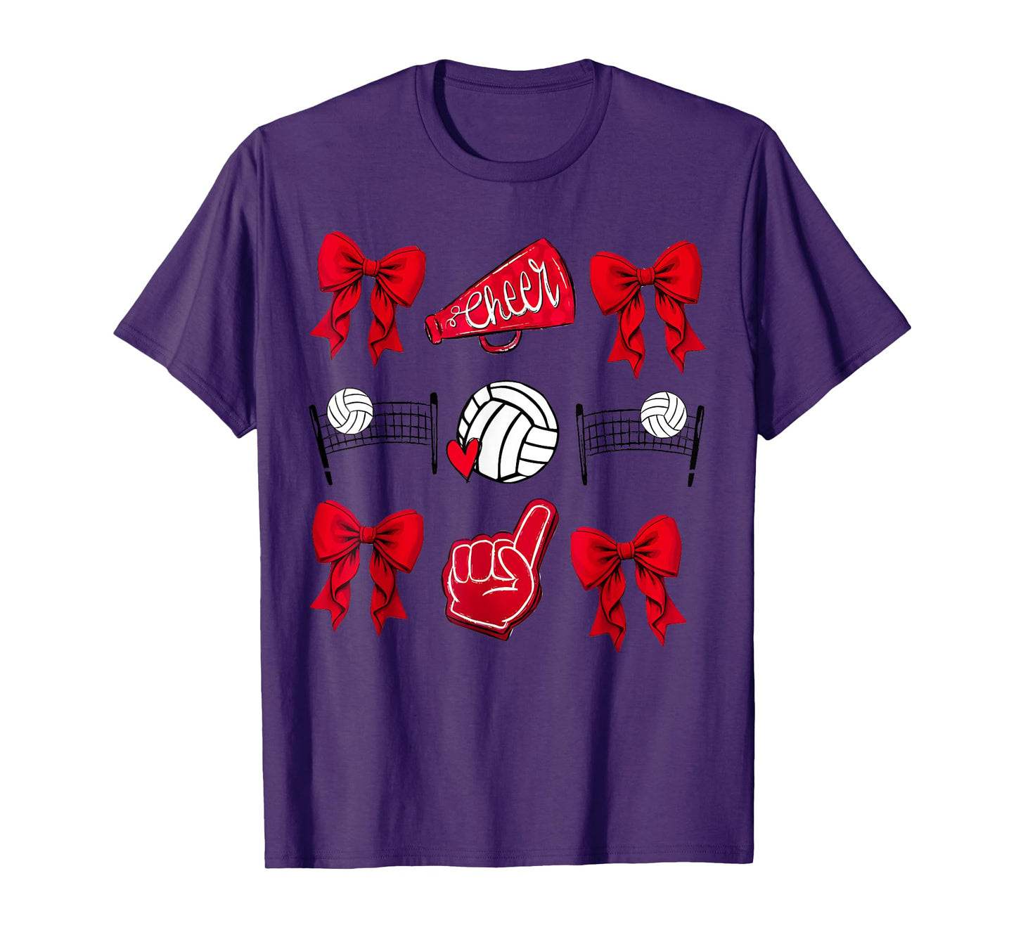 Volleyball Coquette Bow Volleyball Mom Game Day Women Girls T-Shirt