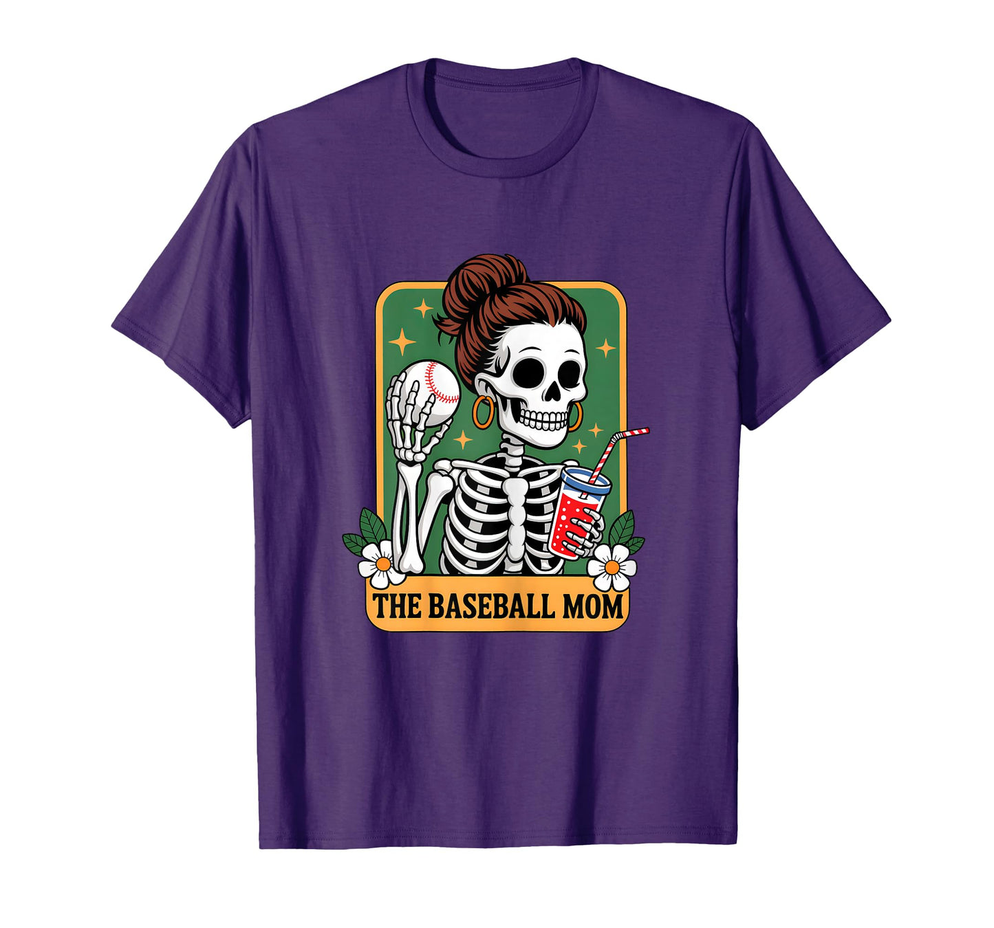 The Baseball Mom Tarot Card Skeleton Game Day Proud Moms T-Shirt