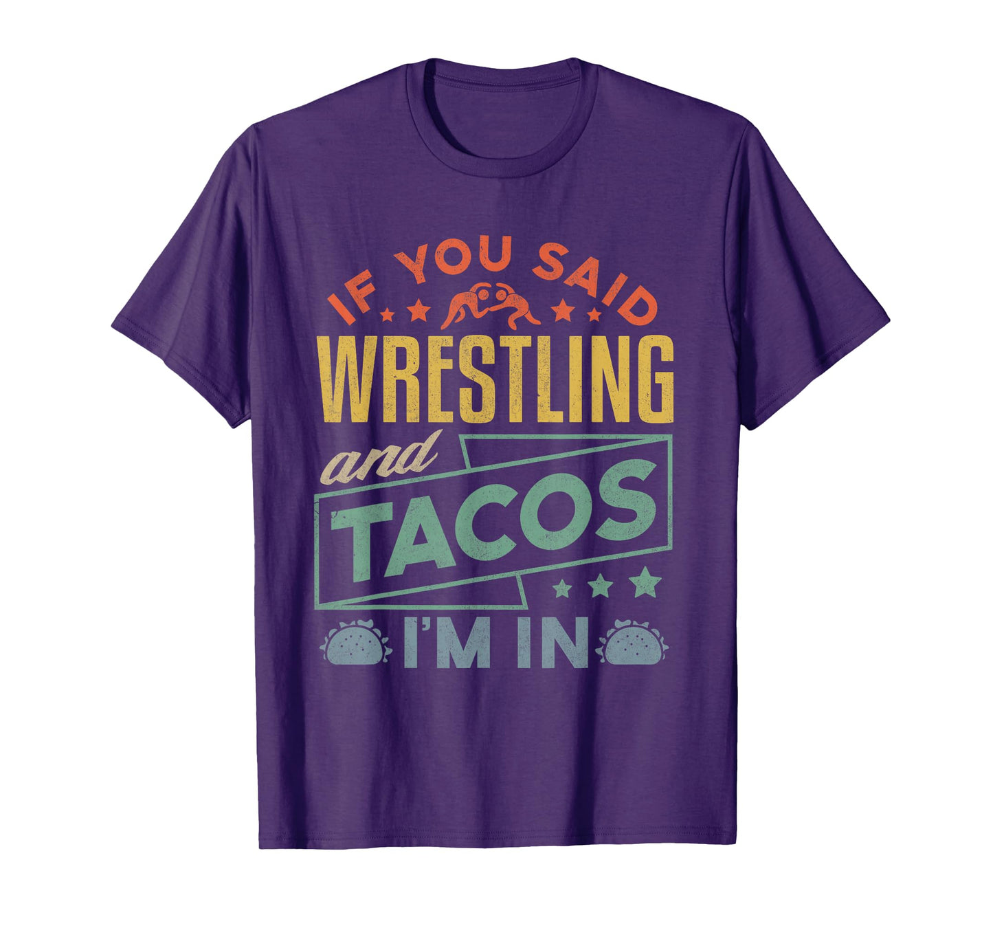 Funny Wrestling and Tacos Shirt Wrestle Retro Men Boys Kids T-Shirt