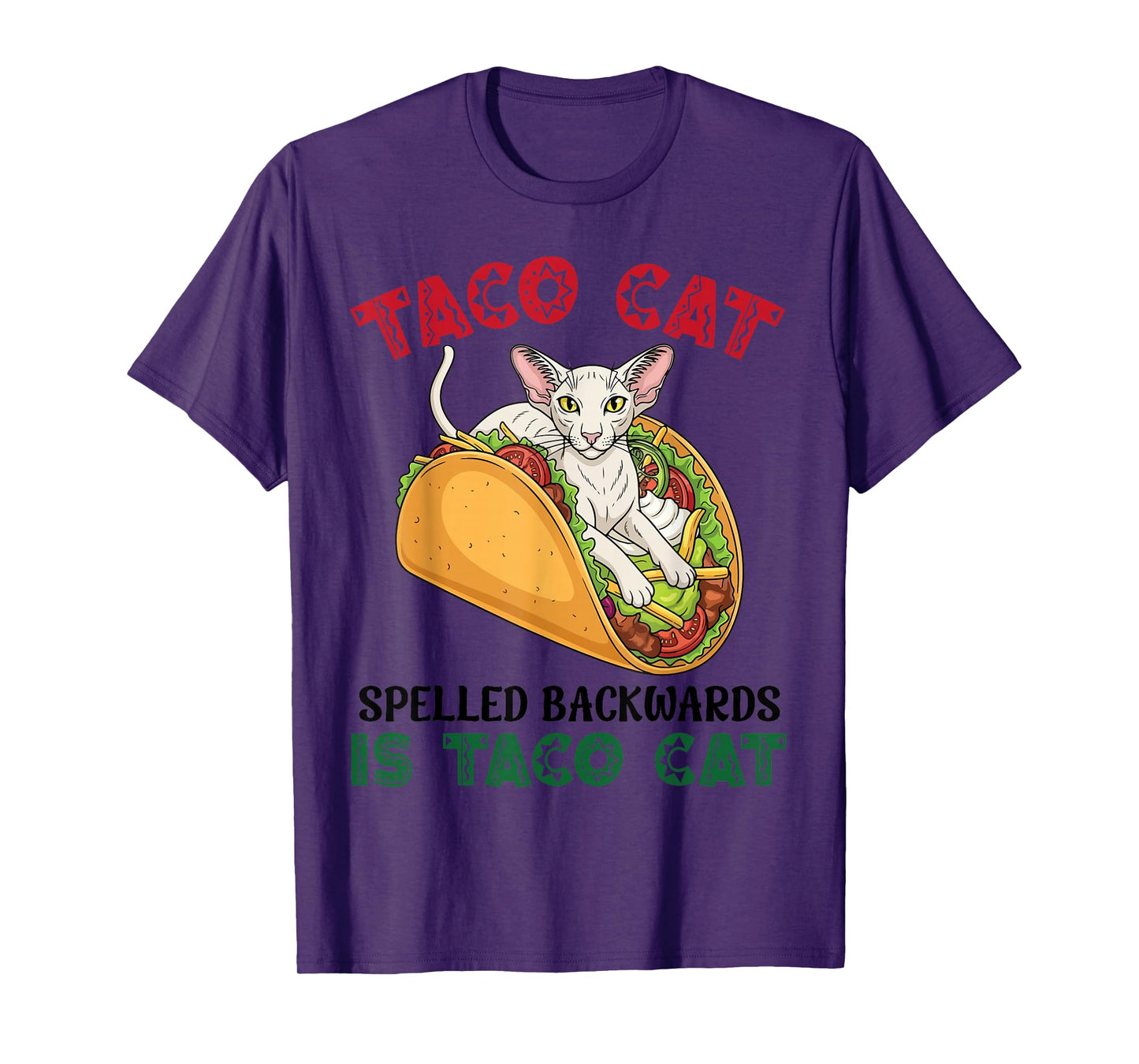 Oriental Taco Cat Spelled Backwards is Taco Inside A Cat T-Shirt