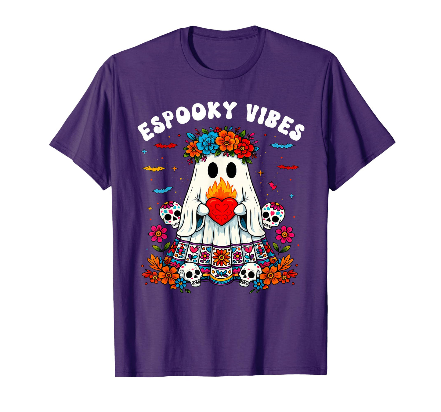Espooky Vibes Maestra Halloween Spanish Mexican Teacher T-Shirt