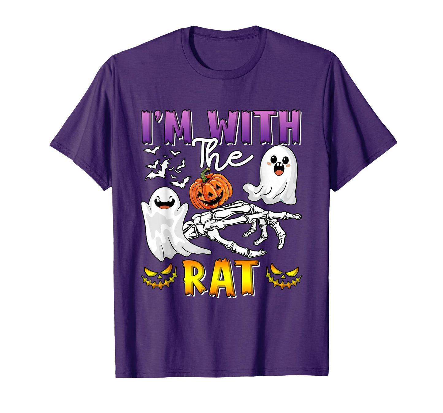 I'm with Rat Halloween Boo Ghost Funny Joke Single T-Shirt