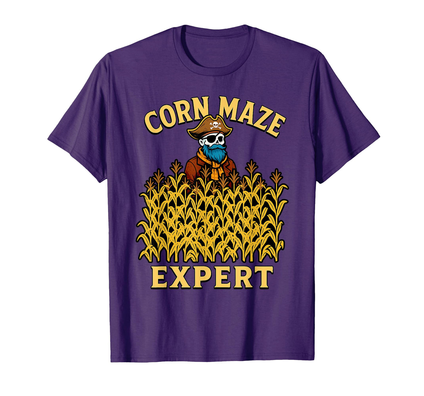 Funny Pirate Corn Maze Expert Fall Kids Halloween Spooky Fun T-Shirt