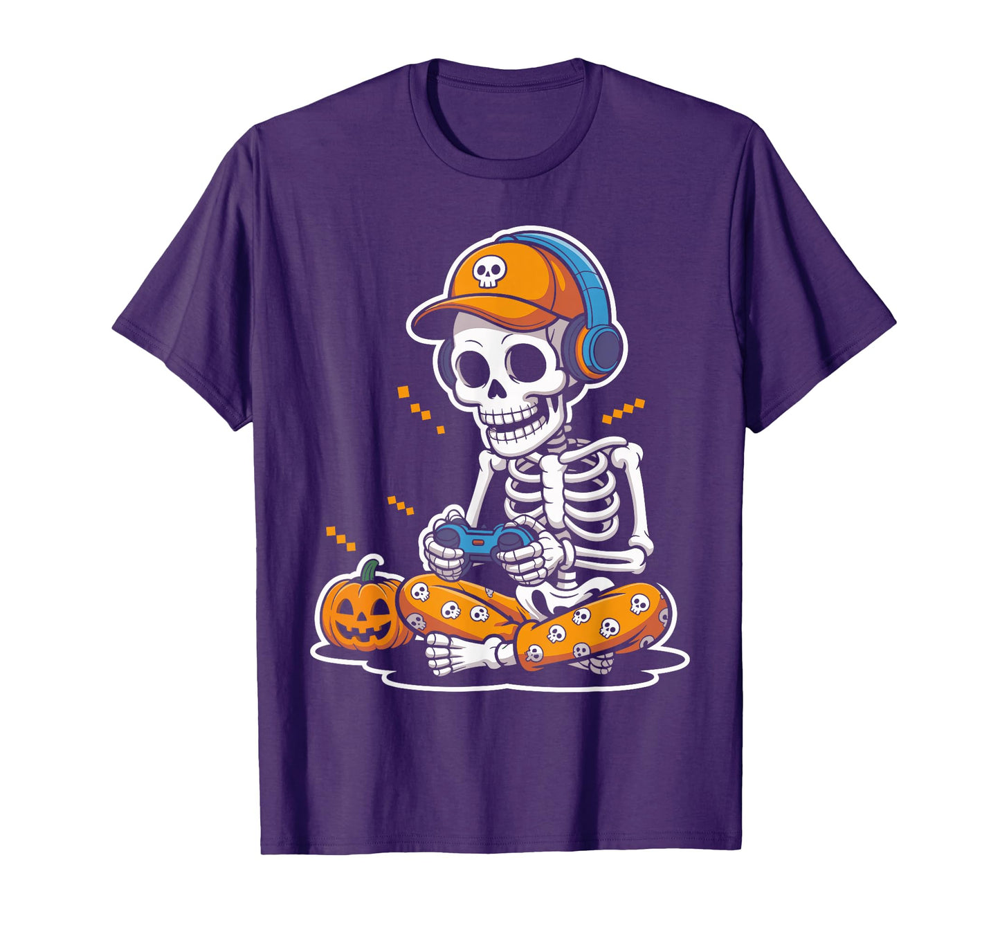 Gaming Skeleton Halloween Video Game Costume for Gamers T-Shirt