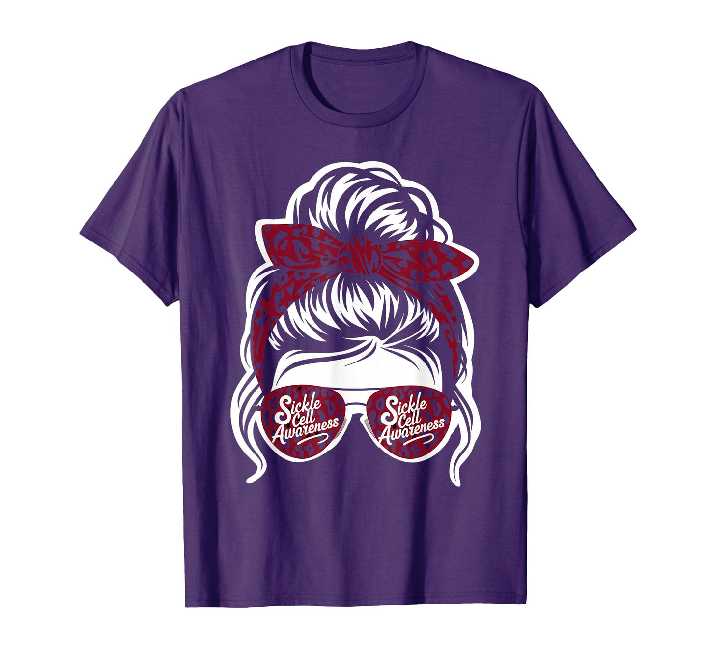 Sickle Cell Awareness Messy Hair Sickle Cell Survivor Anemia T-Shirt