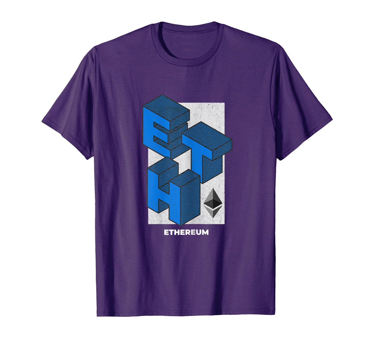 Ethereum Crypto Isometric Text ETH Cryptocurrency Shirt T-Shirt