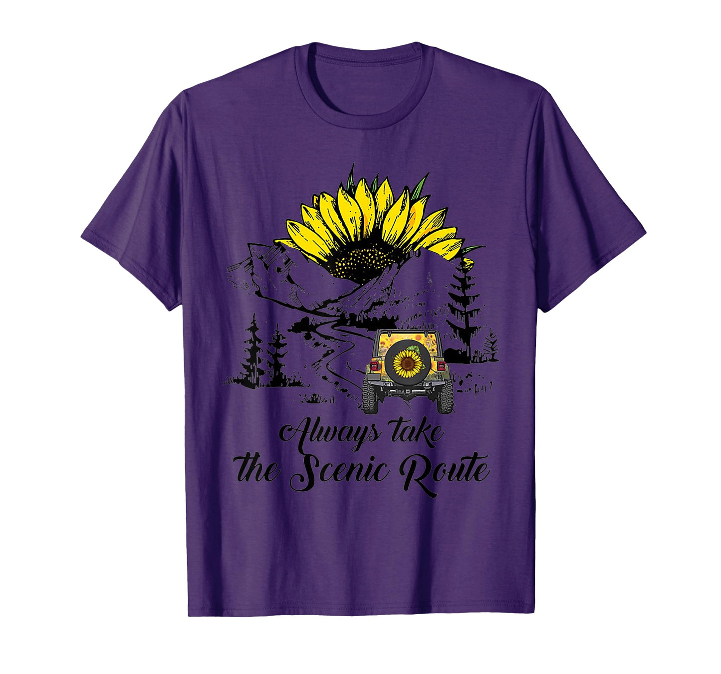 Always Take The Scenic Route Sunflower T-Shirt