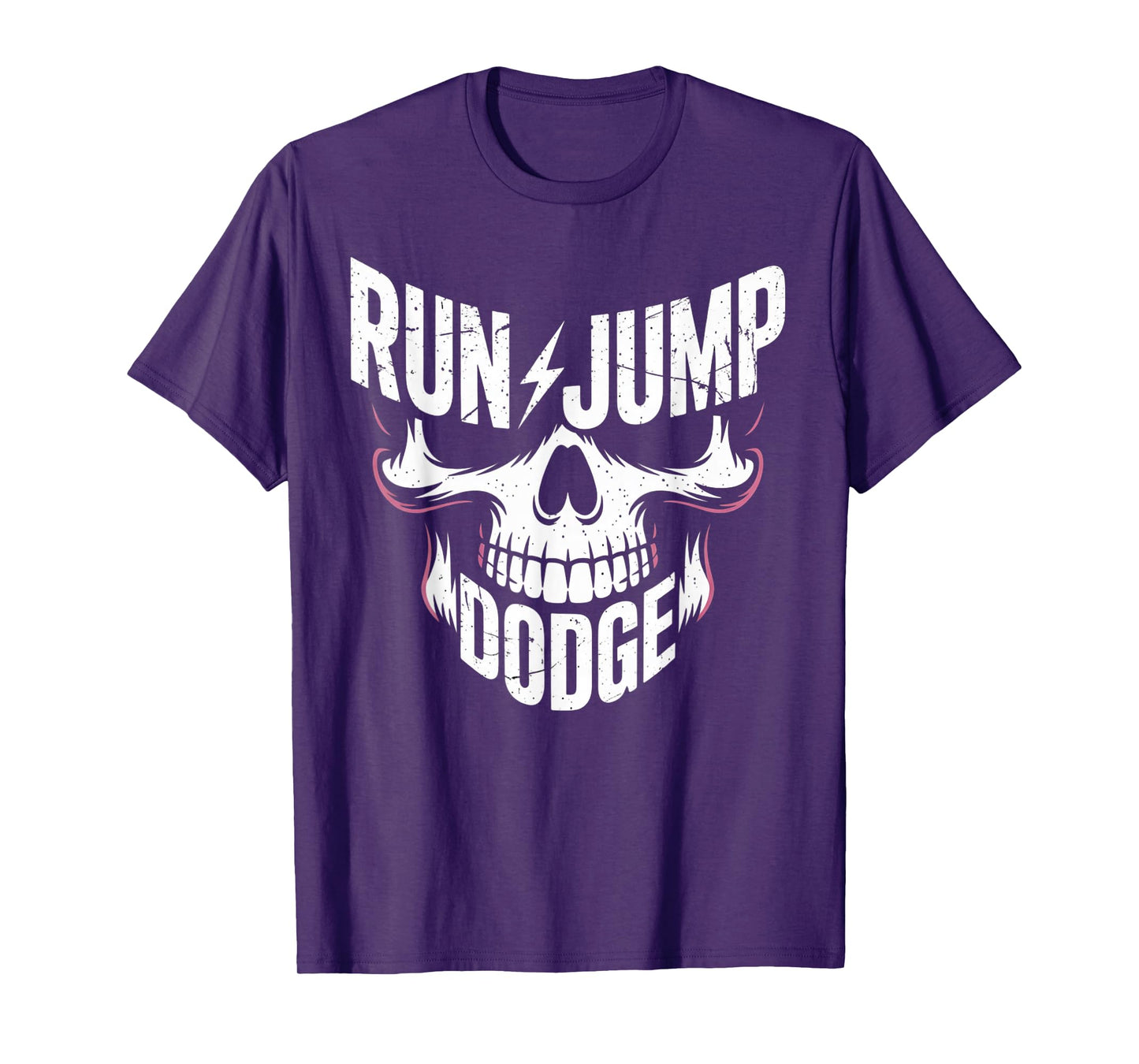 Skeleton Face Run Jump Dodge Chase and Catch Tag Sport Funny T-Shirt