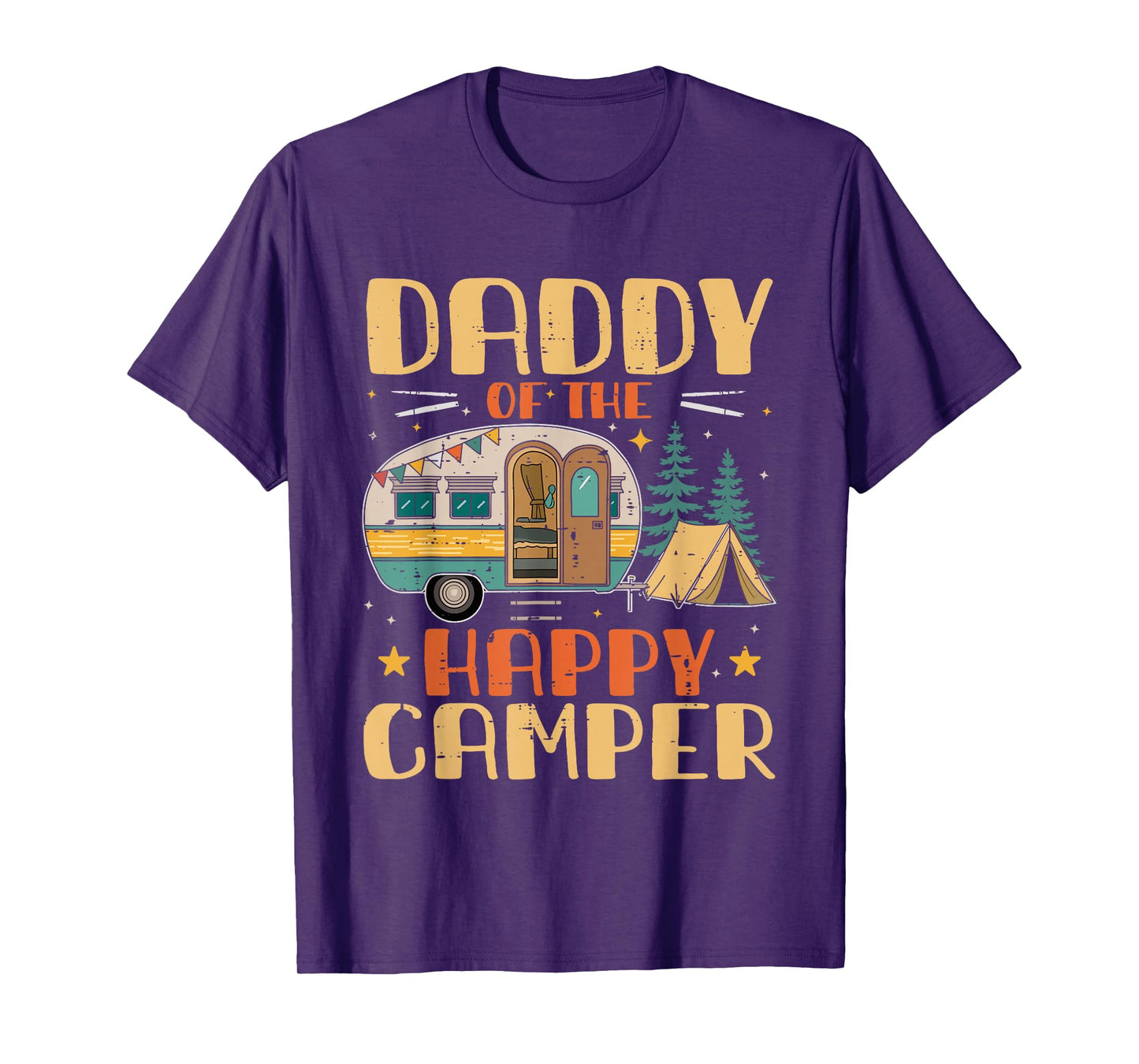 Daddy of Happy Camper 1st Birthday Party Retro Daddy T-Shirt