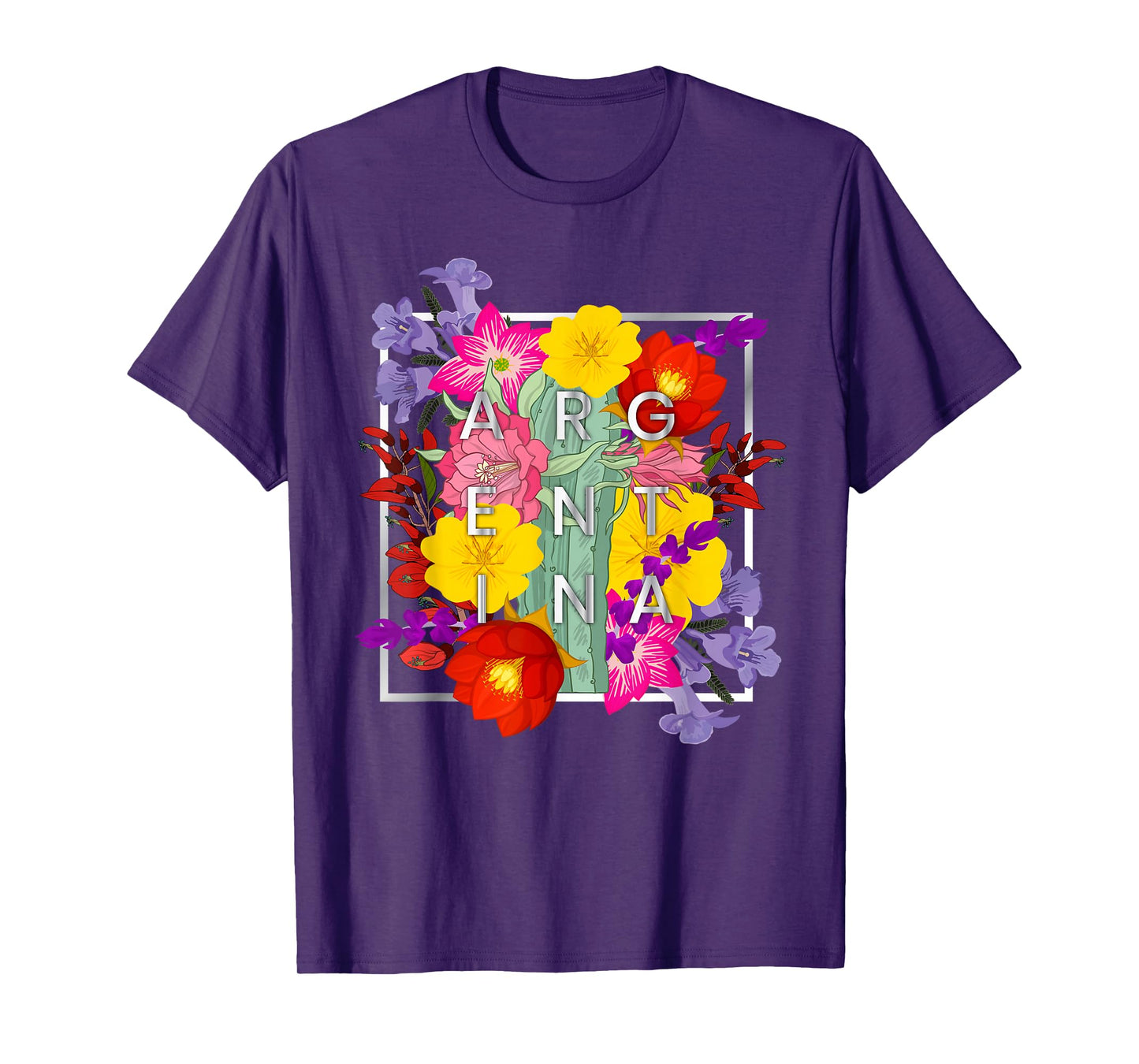 Flowers of Argentine Word Art - Argentine Pride T-Shirt