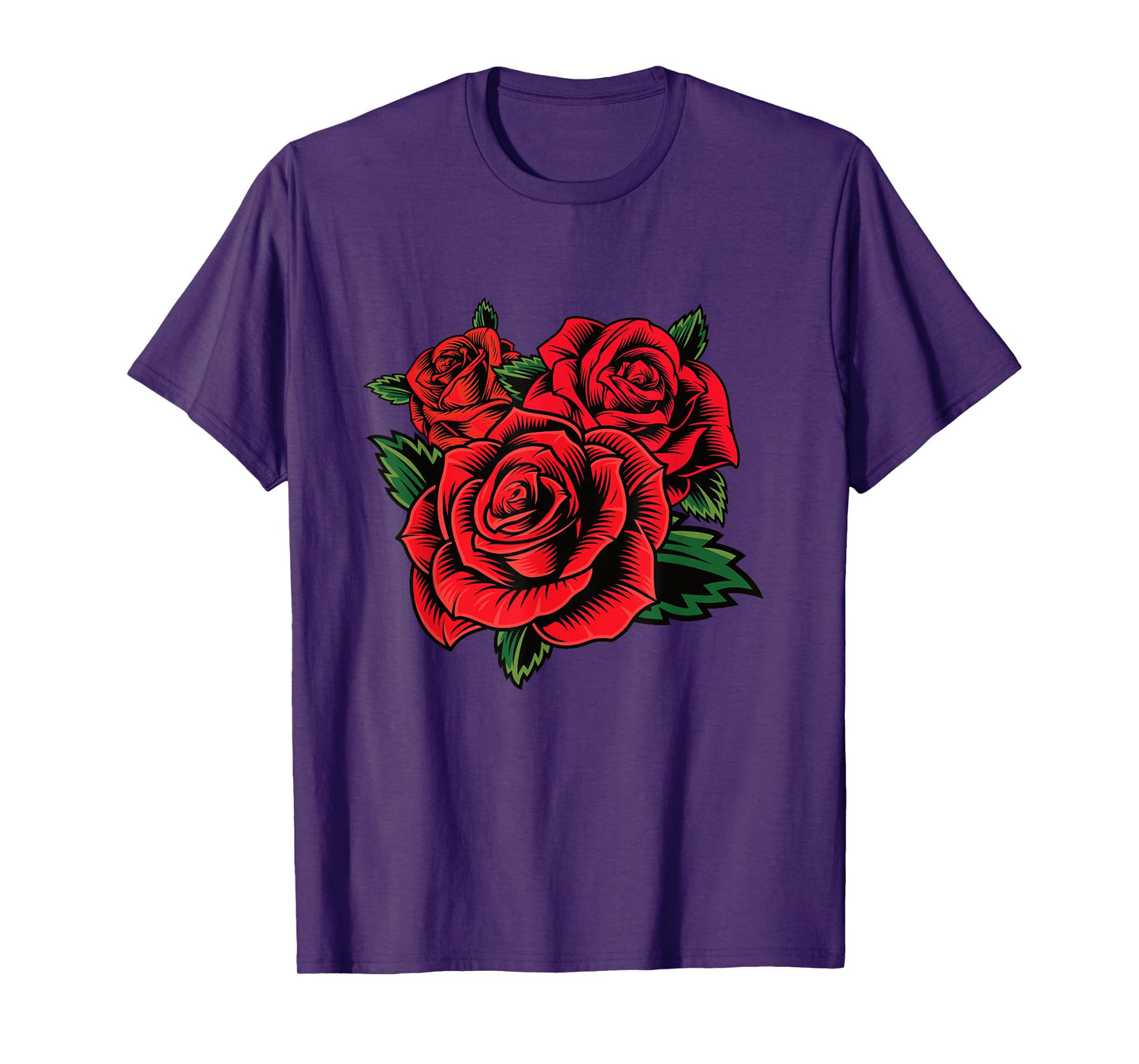 Cute Red Roses Flower Gardening Red Roses Flower Valentines T-Shirt
