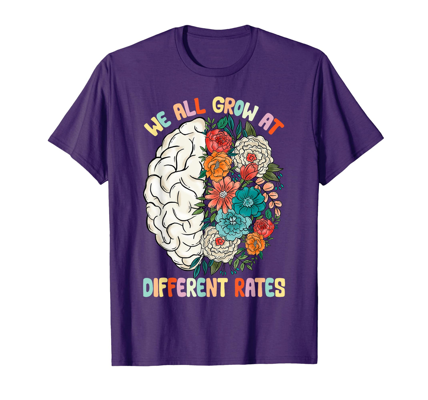 We All Grow At Different Rates Back To School Teacher T-Shirt for Men Women