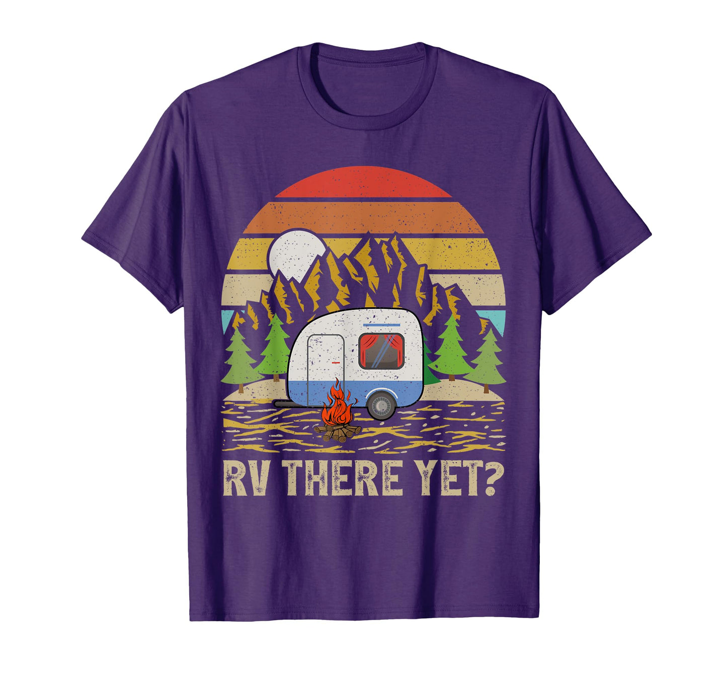 Vintage Mountain RV There Yet Retro Camper T-Shirt